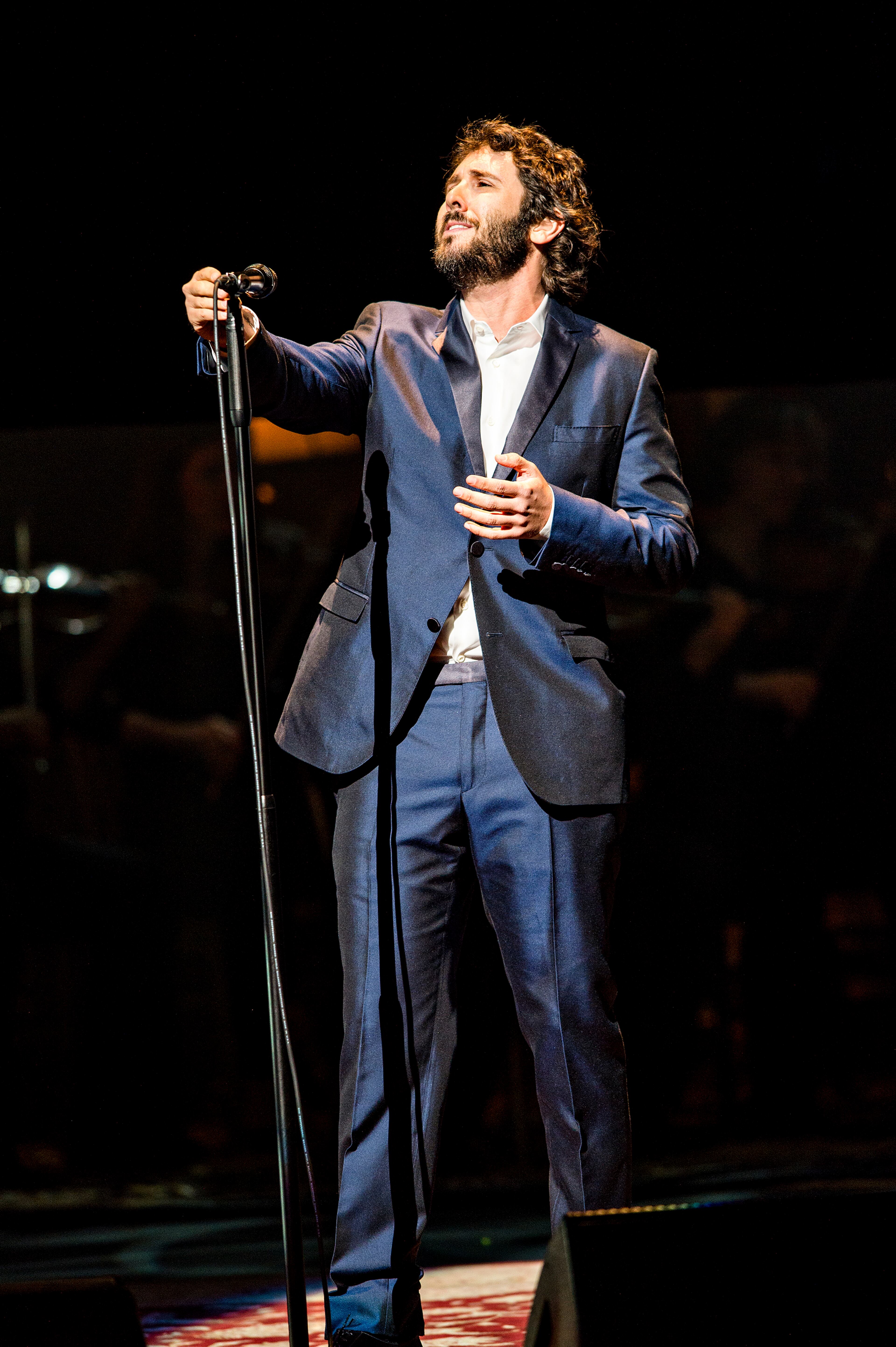 Josh Groban performs on stage at the Cobb Energy Center for Performing Arts in Atlanta on Saturday, September 12, 2015. Groban kicked off his tour supporting “Stages,” his album of Broadway songs. JONATHAN PHILLIPS / SPECIAL