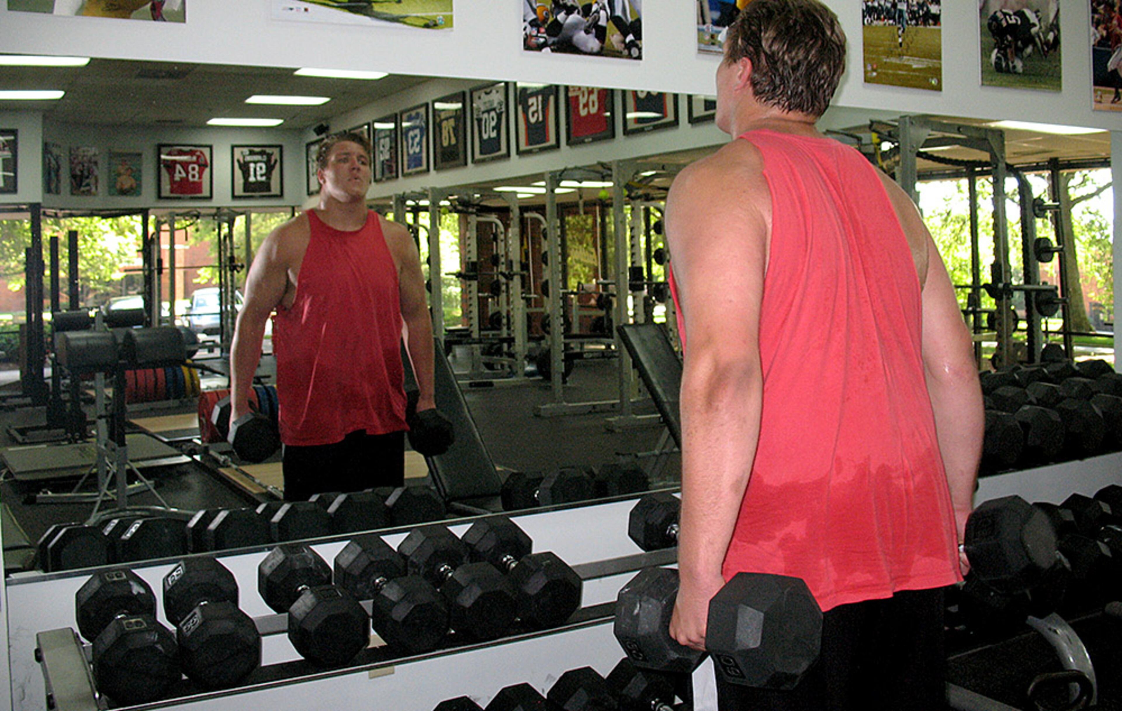 Sam Madden describes himself as a gym rat. He said he has been working out under the guidance of trainers since he was 12 years old. (AJC/Chip Towers)