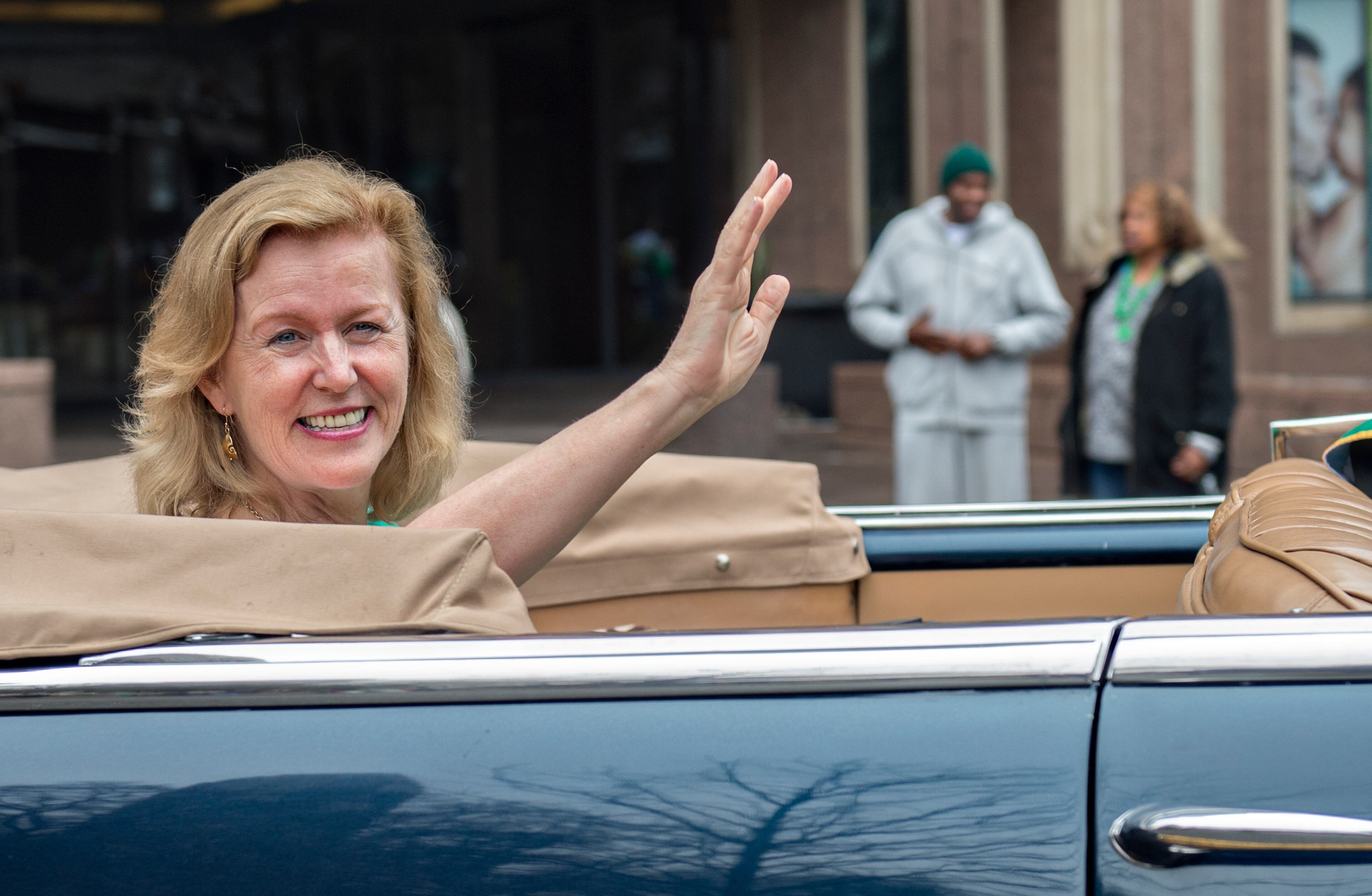 Anne Anderson, Irish Ambassador to the United States, waves to the crowd during the 2015 Atlanta St. Patrick's Parade on Saturday, March 14, 2015. Thousands of people attend the parade which dates back to 1858. JONATHAN PHILLIPS / SPECIAL