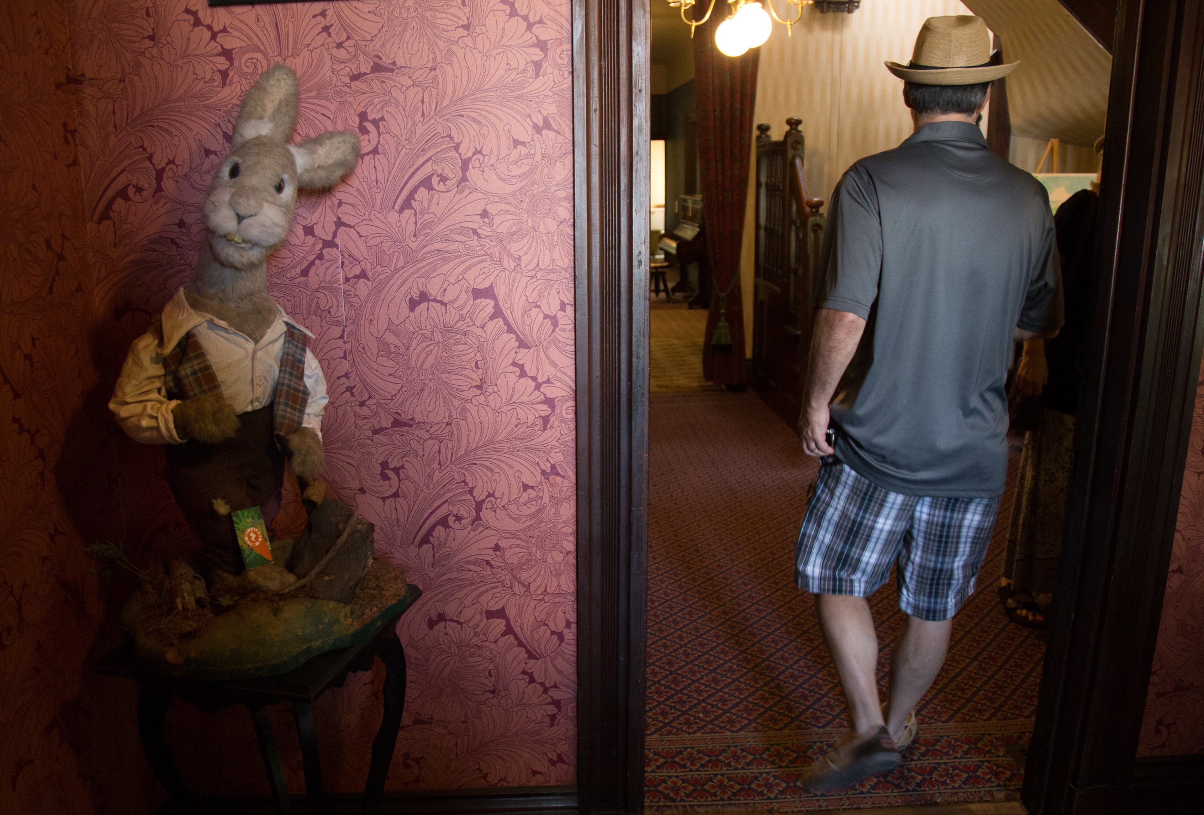 A Brer Rabbit made in 1946 stands in the Wren's Nest foyer during the Brer Rabbit, Blues, and BBQ, in Atlanta GA Sunday, October 7, 2018. The Wren's Nest was the home of Joel Chandler Harris who is best known for his collection of Uncle Remus stories.