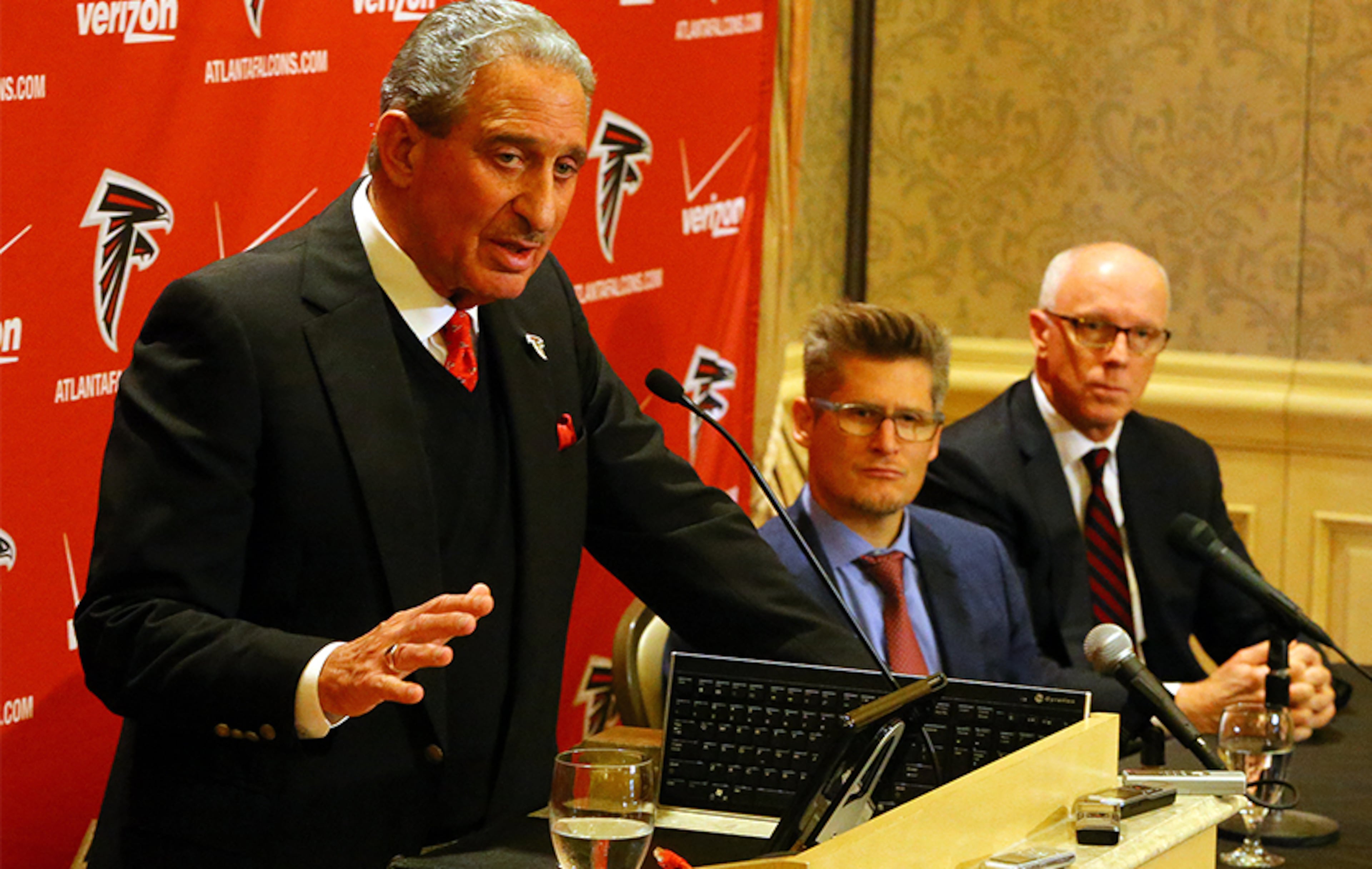 Falcons owner Arthur Blank expressed gratitude for the foundation Mike Smith - the franchise's winningest coach - has "laid for us for the future."