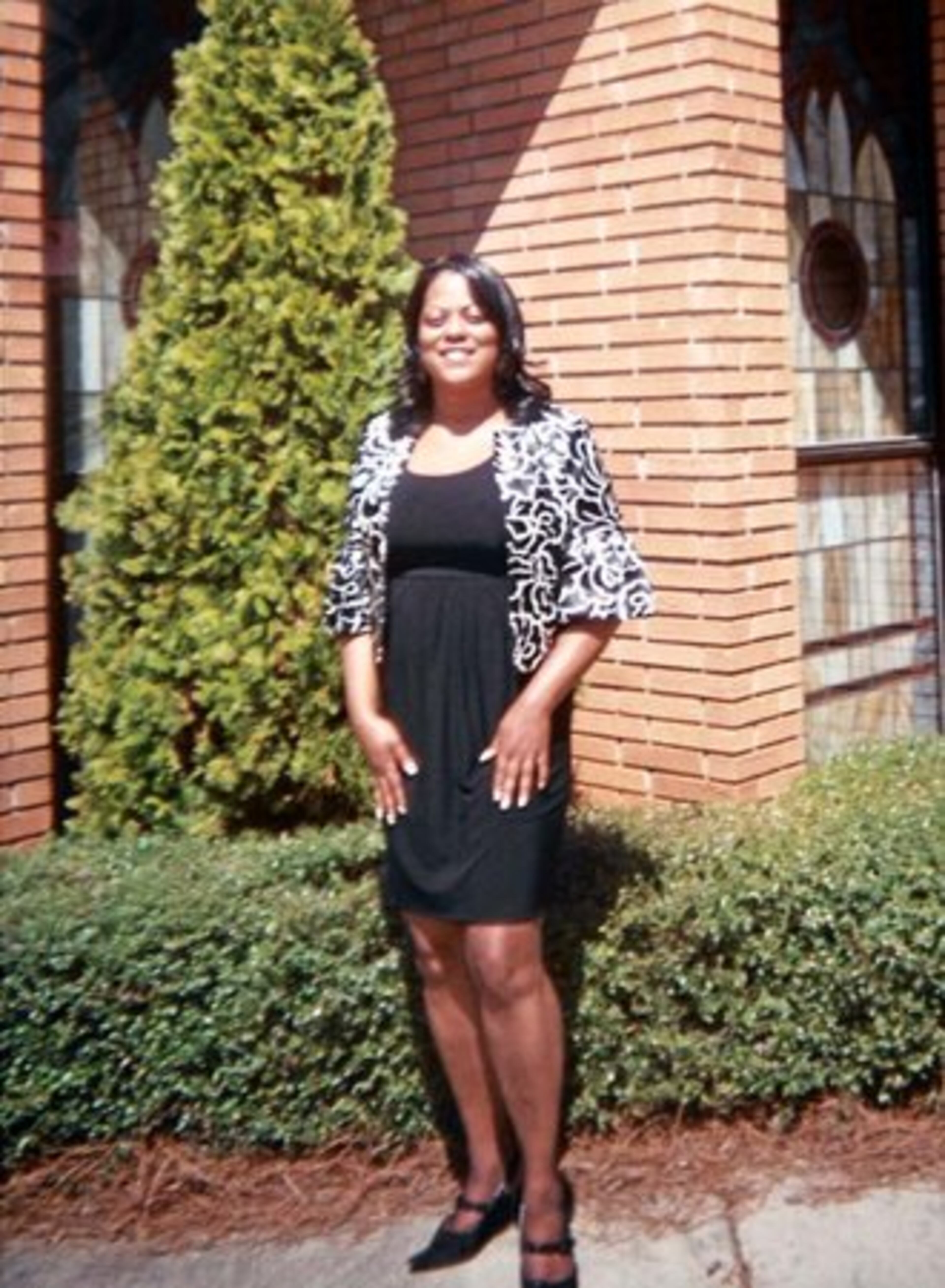 Black and white is the ultimate combination in attire. It's always classic, stylish, and polished! Colbert says her look "exudes confidence and radiance! I am true southern belle enjoying the femininity of dresses and colors!"