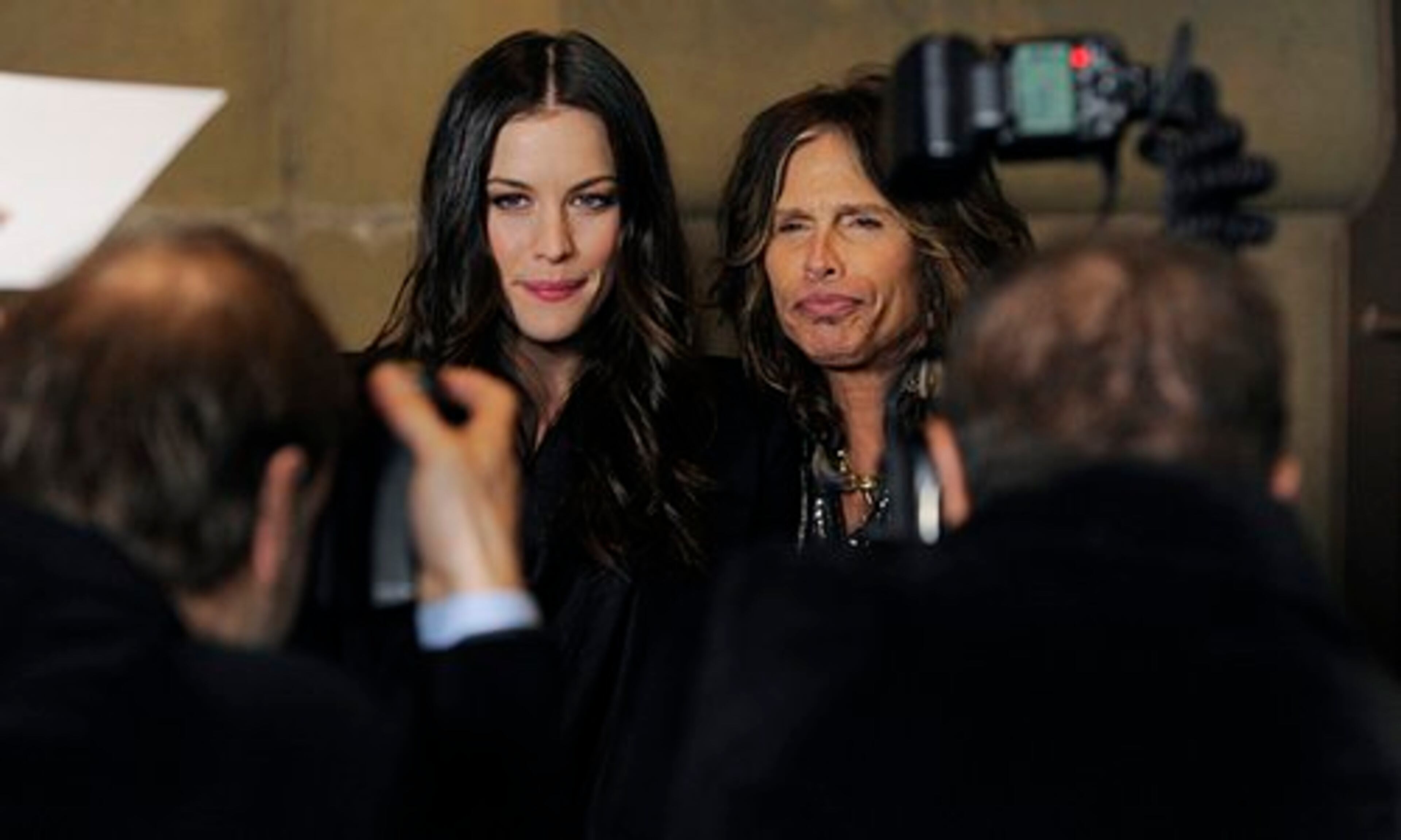 Liv Tyler and Steven Tyler pose before the premiere.
