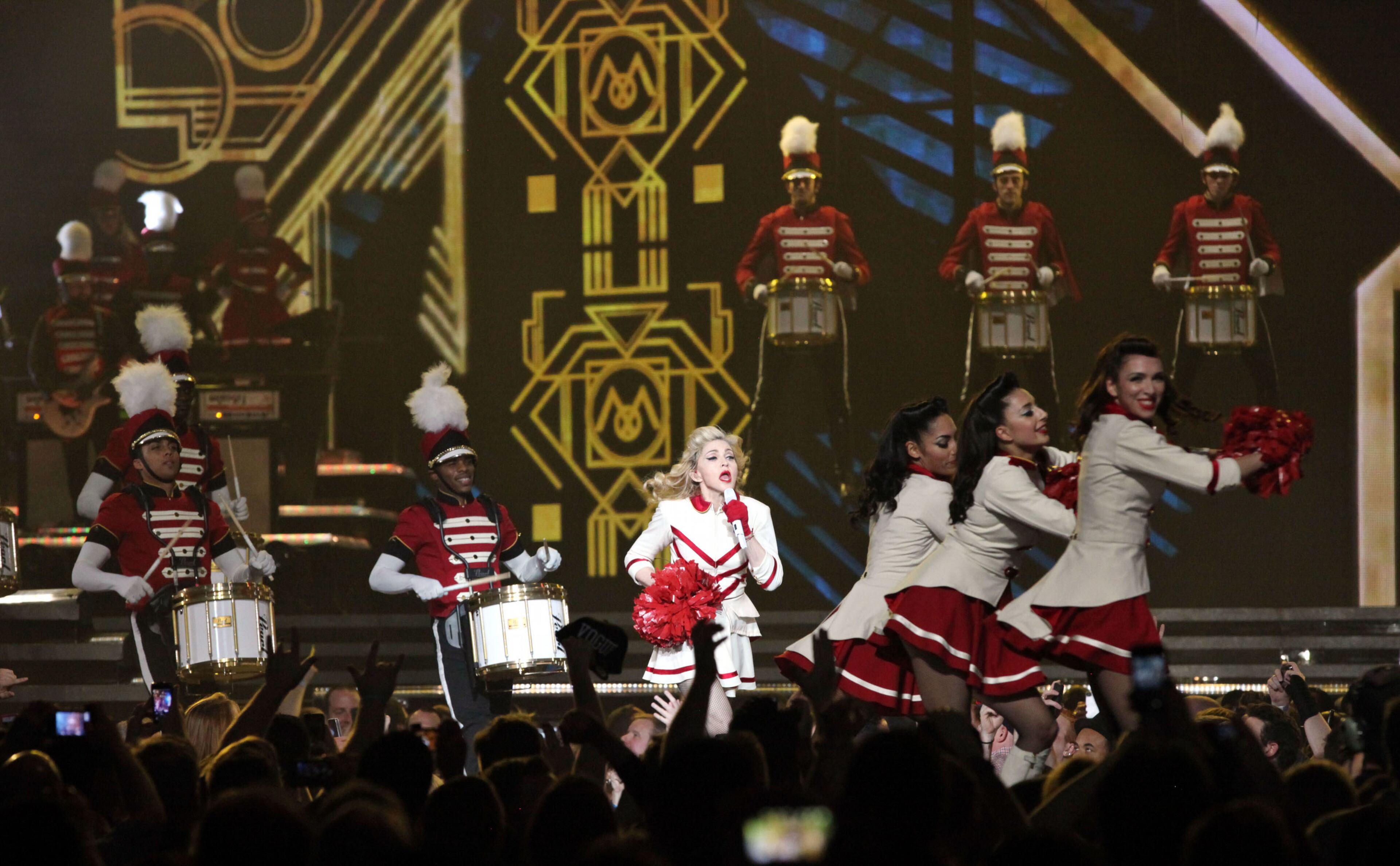 Madonna performs for a sold out Philips Arena crowd Saturday night on her MDMA Tour.