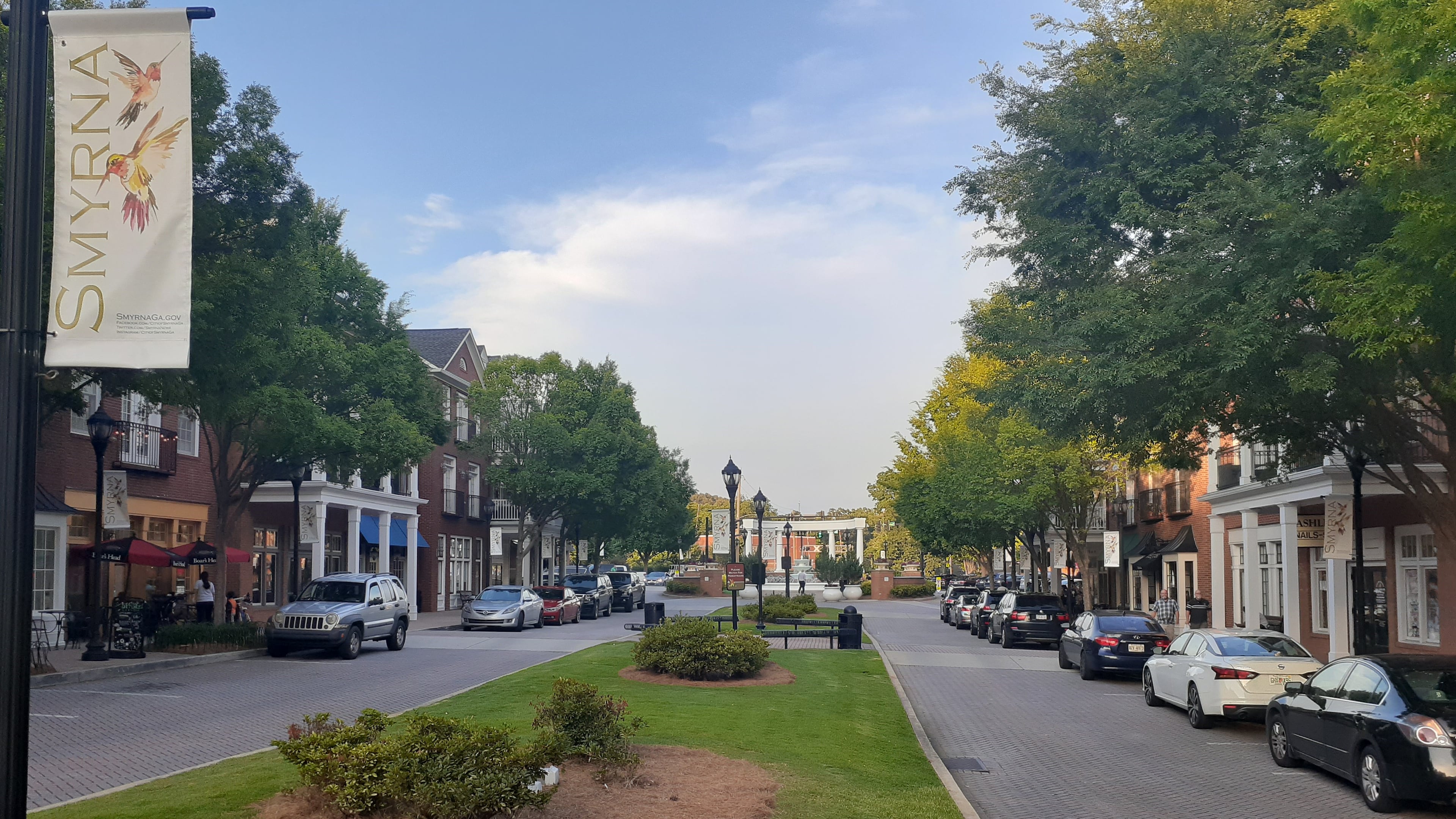 Smyrna Market Village just outside City Hall in Smyrna pictured Monday, June 14, 2021. Smyrna is putting the finishing touches on a redevelopment plan that intends to add green space and make the city's downtown corridor more pedestrian friendly. (Photo by Matt Bruce/for the AJC)