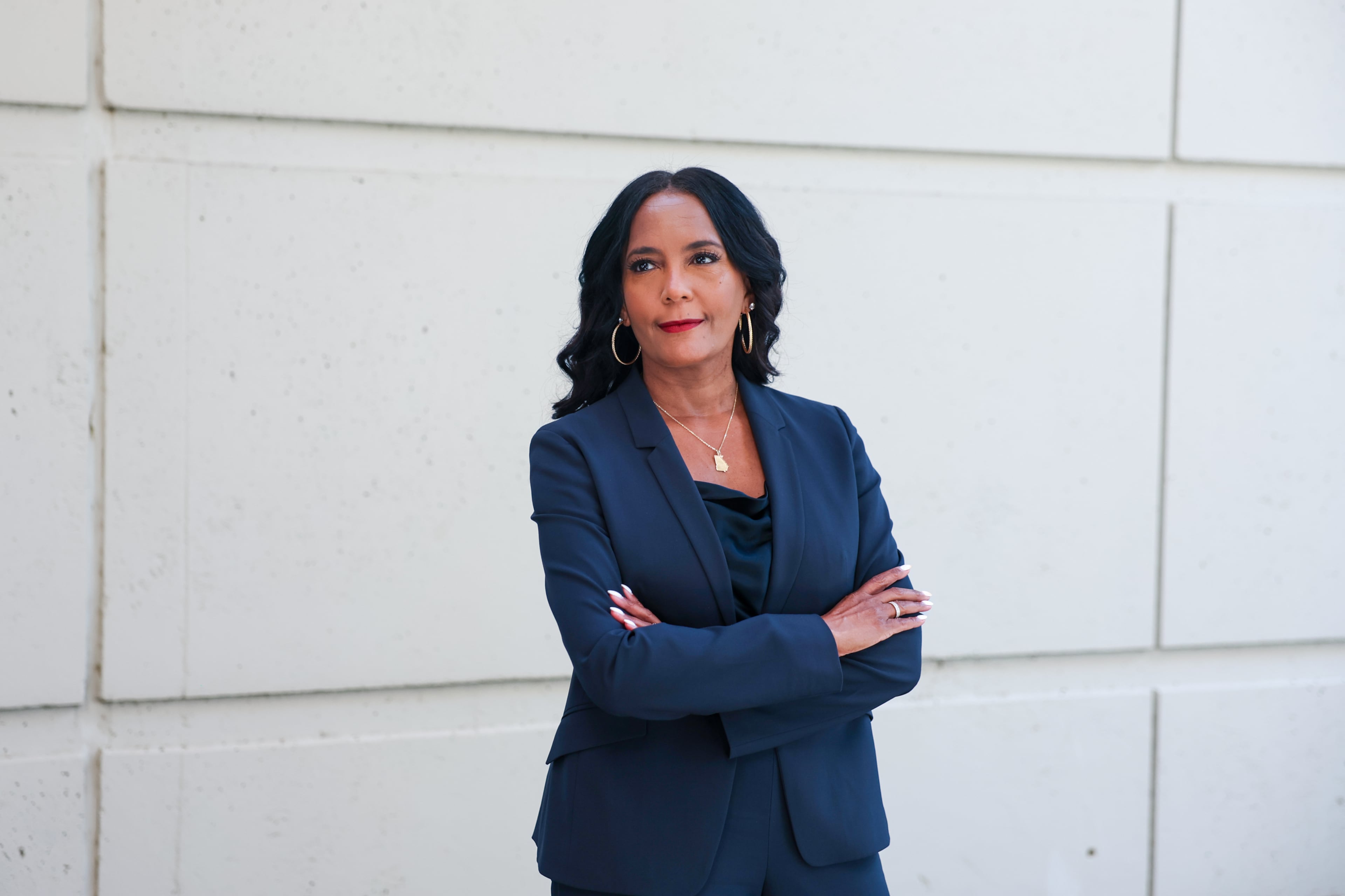 Democratic nominee for governor Keisha Lance Bottoms poses for a portrait outside The Atlanta Journal-Constitution offices on Tuesday, Sept. 1, 2026. (Arvin Temkar/AJC)
