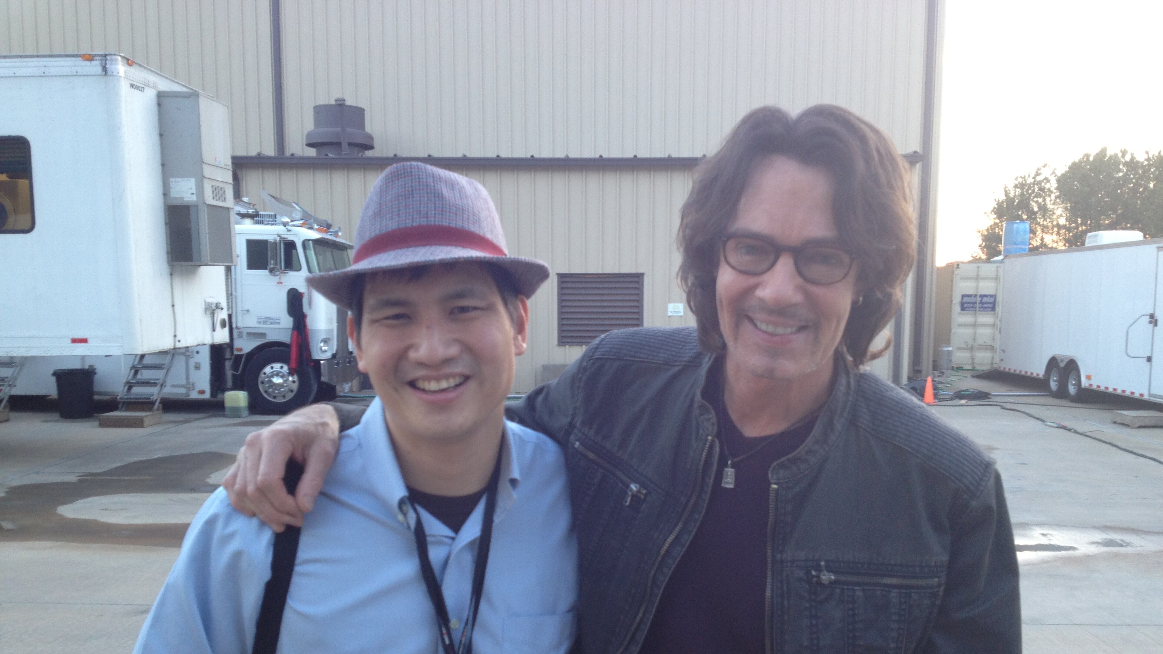 Rick Springfield and I on the set of "Drop Dead Diva," which returns to Lifetime March 23, 2014 for its sixth and final season. CREDIT: Jay DeMarcus