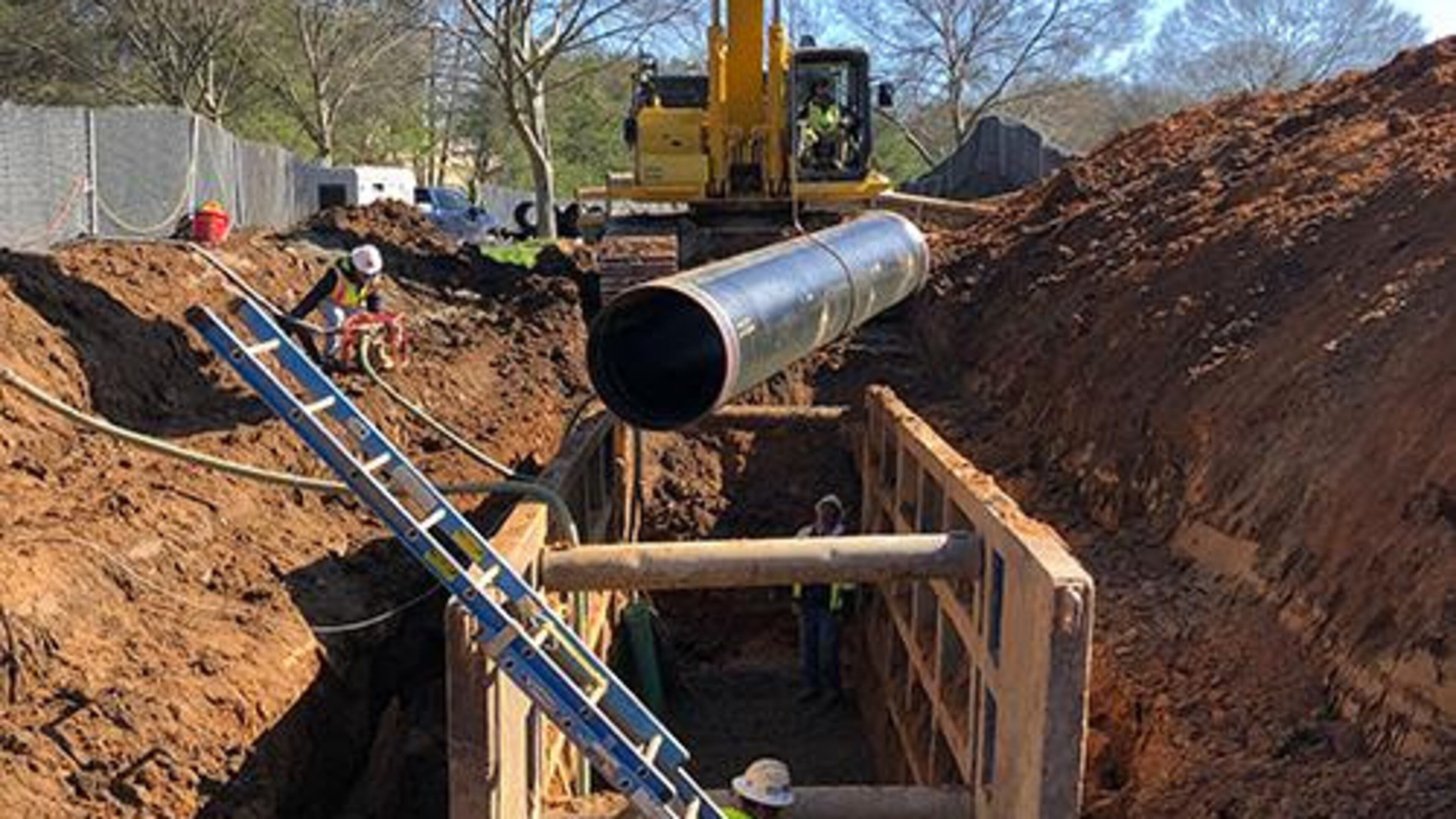 Canton continues sewer line Installation in Heritage Park. CONTRIBUTED