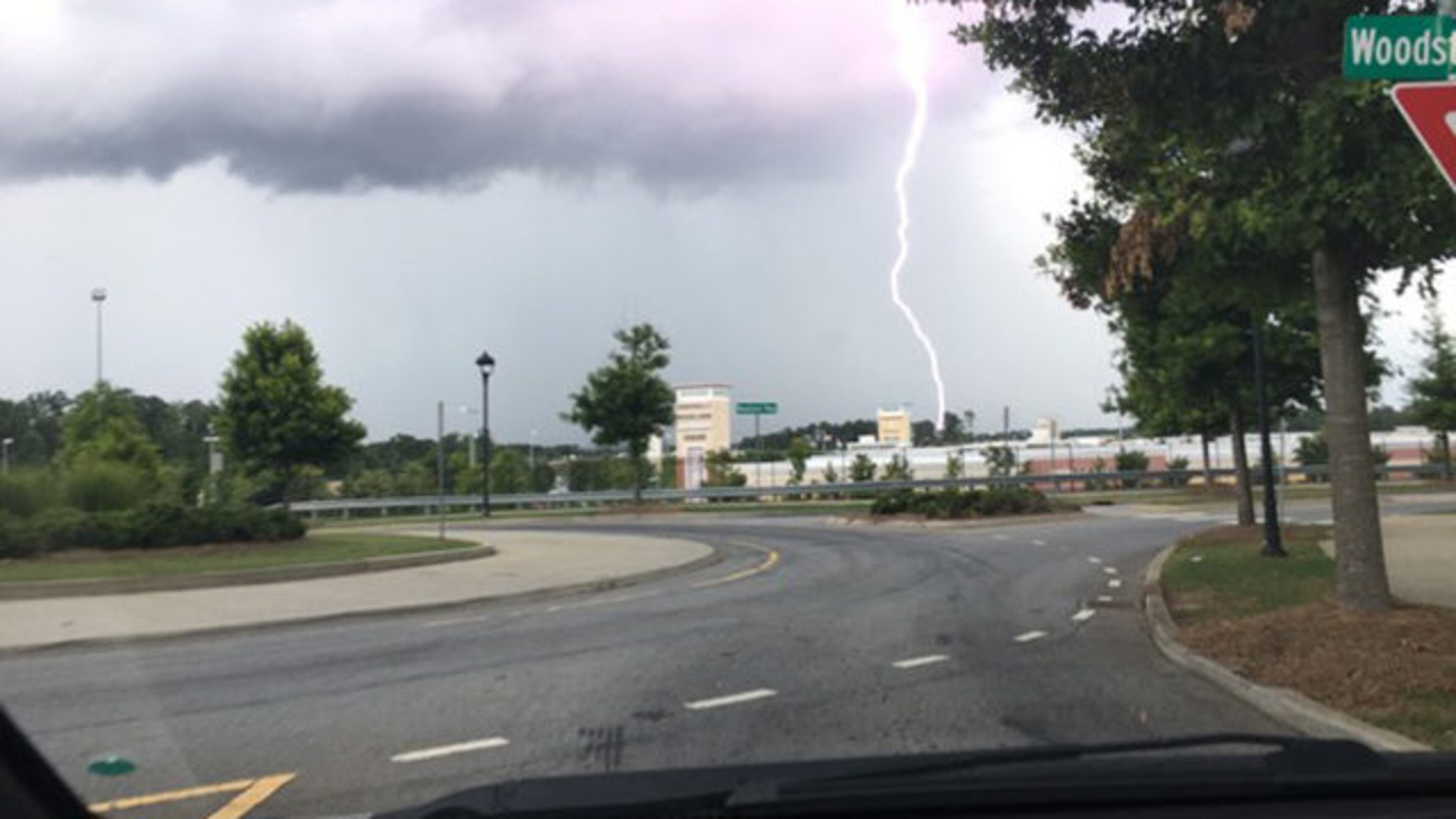 <p>Image of a lightning strike taken in Woodstock. (Photo: Matthew Butcher)</p> <p>Severe Thunderstorm Warning issued for Cherokee County</p>