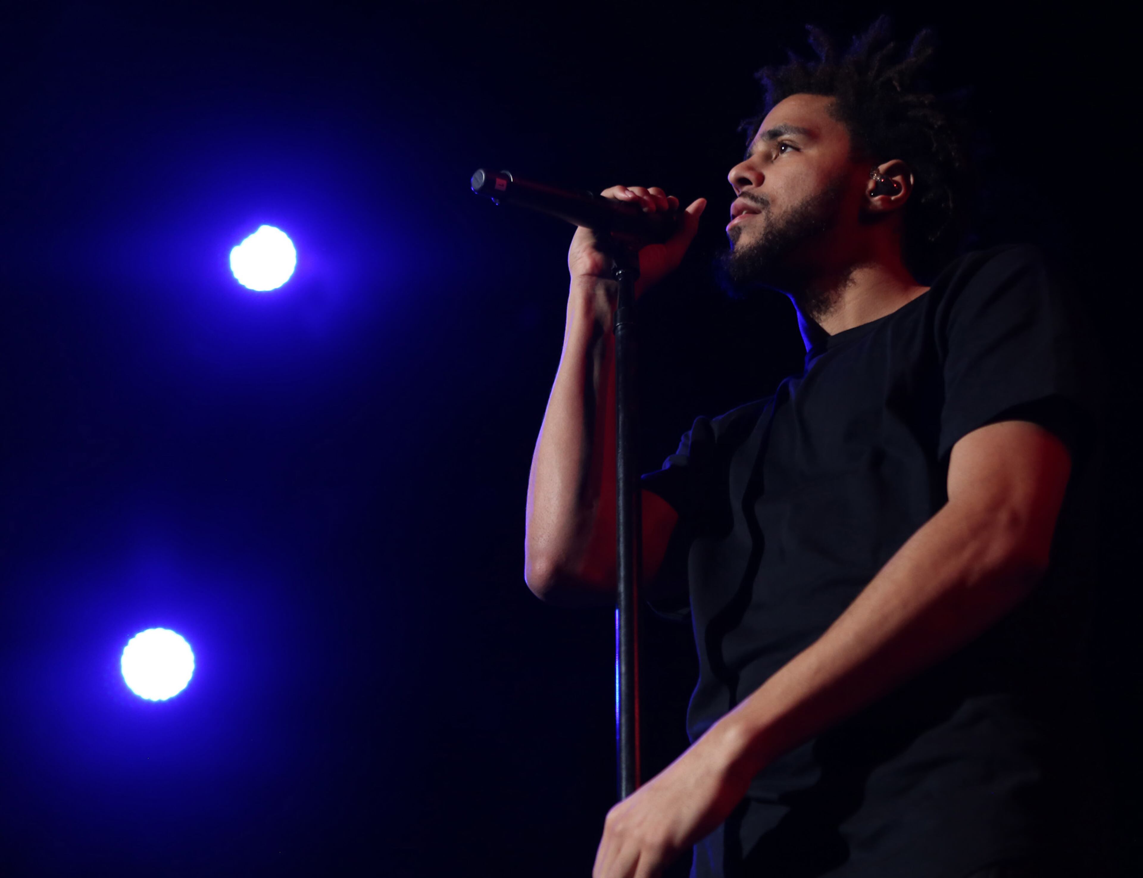 ATLANTA - J. Cole brings his "Forest Hills Drive Tour", in support of his third studio album, "2014 Forest Hills Drive" to Aaron's Amphitheatre at Lakewood on Saturday, Aug. 15, 2015 in Atlanta. He performed the album in it's entirety while providing humorous anecdotes with each song. The show opened up with performances by R&B singer Jeremih, hip-hop artists YG (Young Gangsta) and Big Sean. (Akili-Casundria Ramsess/Special to the AJC)
