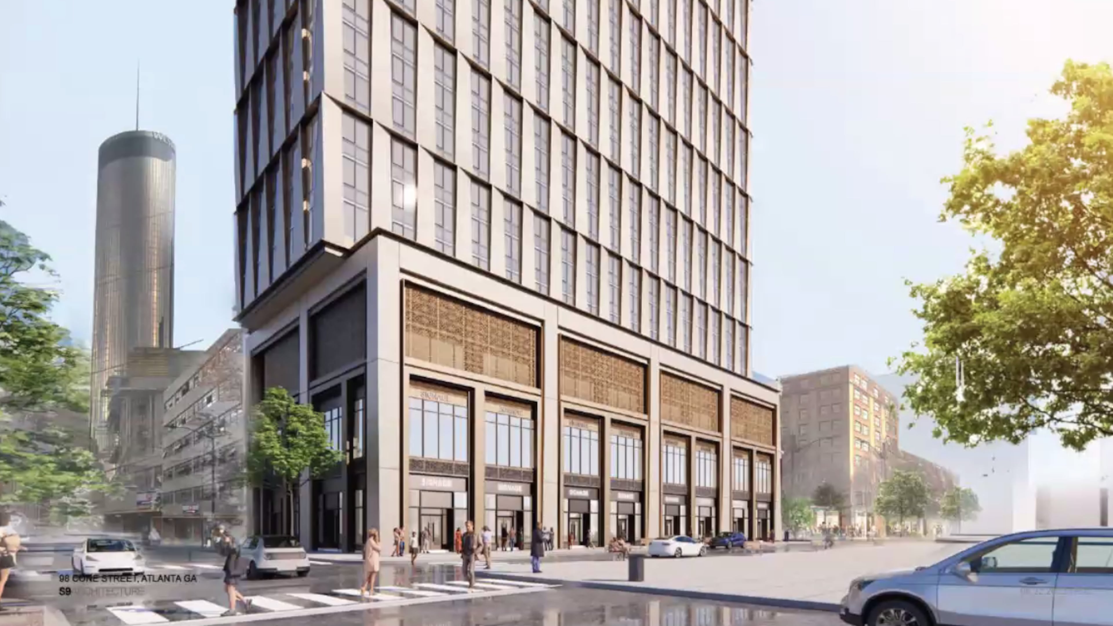 This is a rendering of the proposed Teachers Village project in downtown Atlanta. Its developer is RBH Group, and the architectural rendering is by S9 Architecture.