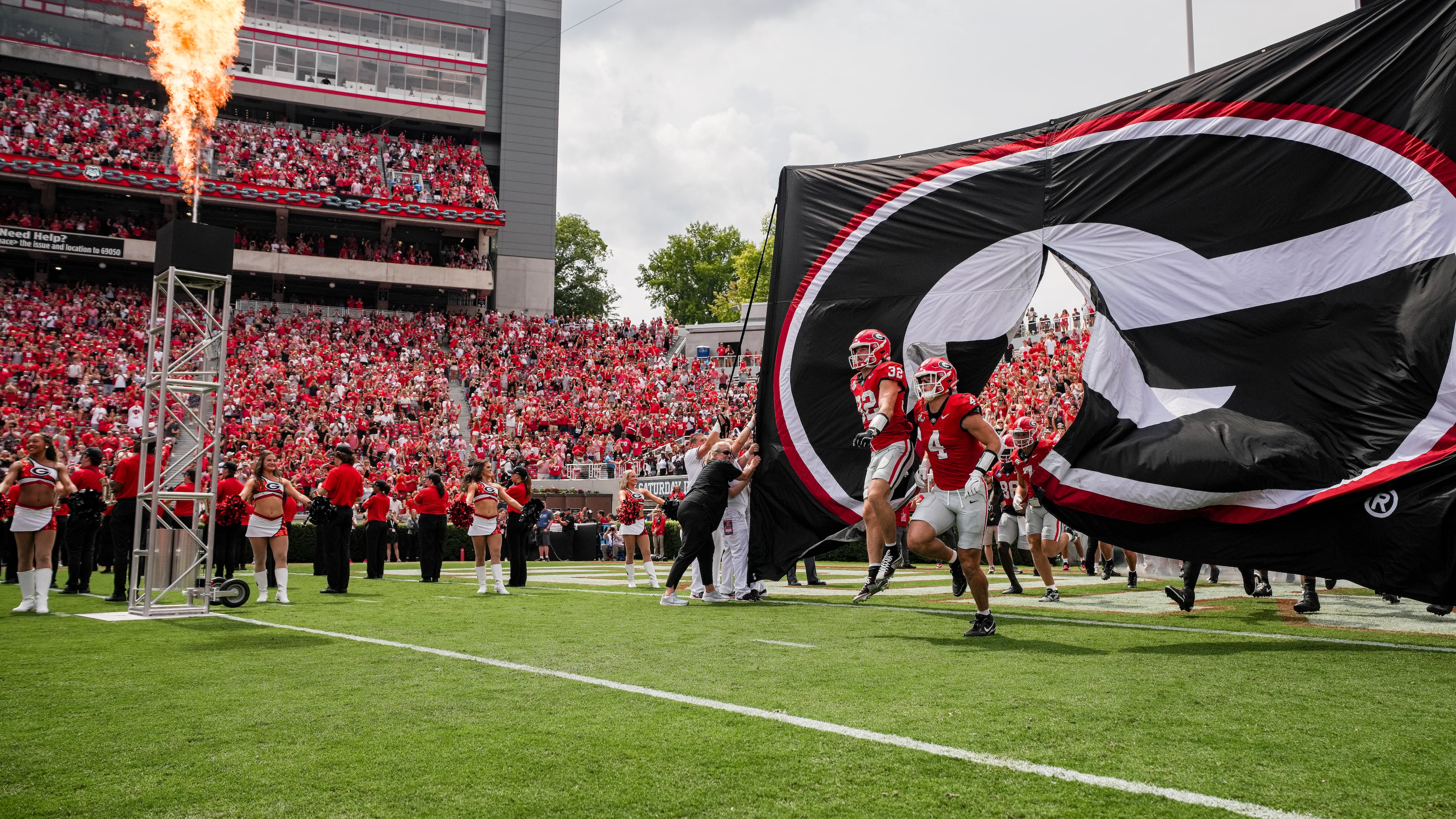 Progressive Insurance's logo will appear on Georgia's Dooley Field this season. (Tony Walsh/UGAAA 2025)