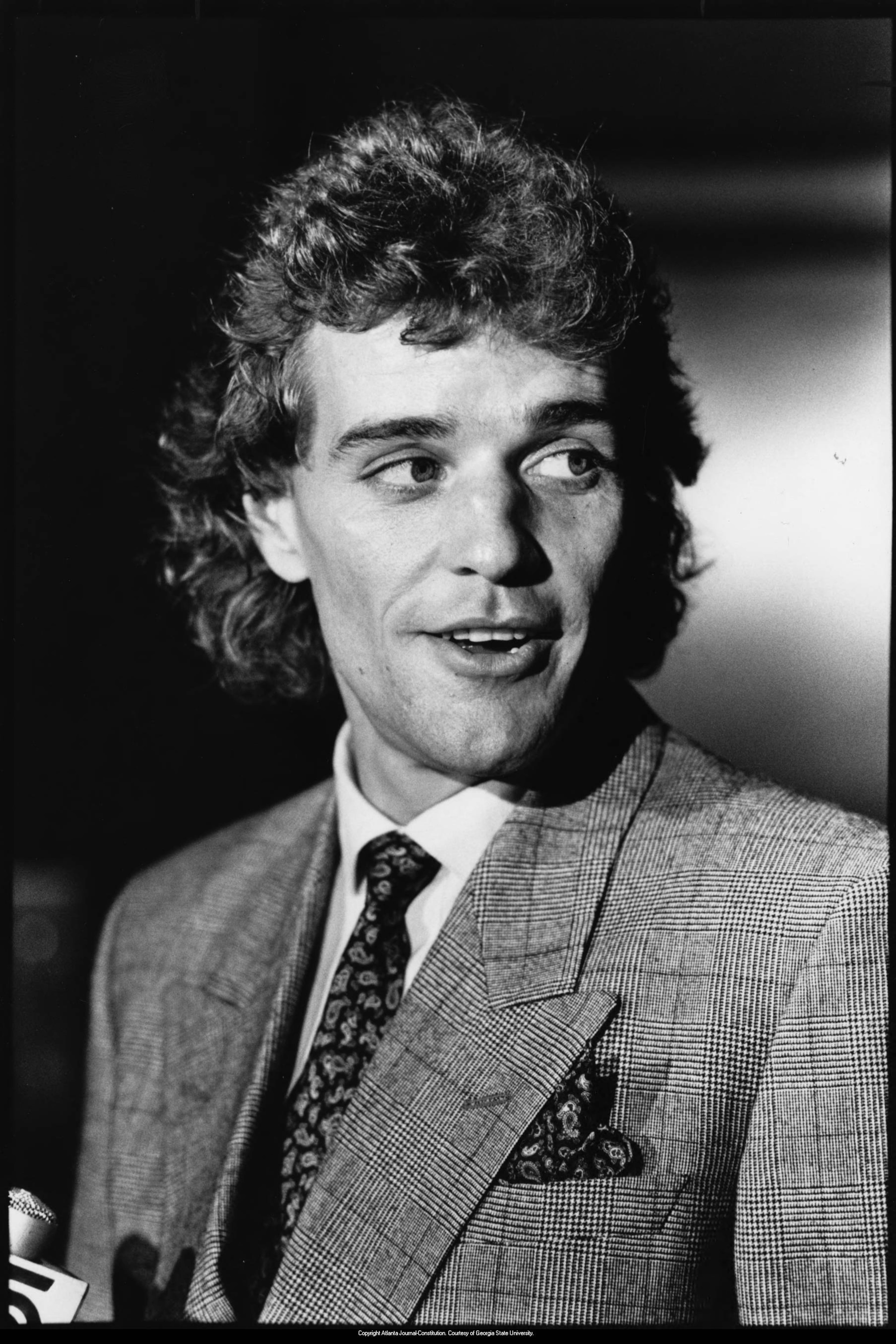 Michael Hardwick, defendant in the Ga. sodomy case spoke to the Atl Business and Professional Guild Sunday at Colony Square. Michael Hardwick's challenge of Georgia's sodomy statue has sparked a movement to appeal sodomy laws in 25 states.