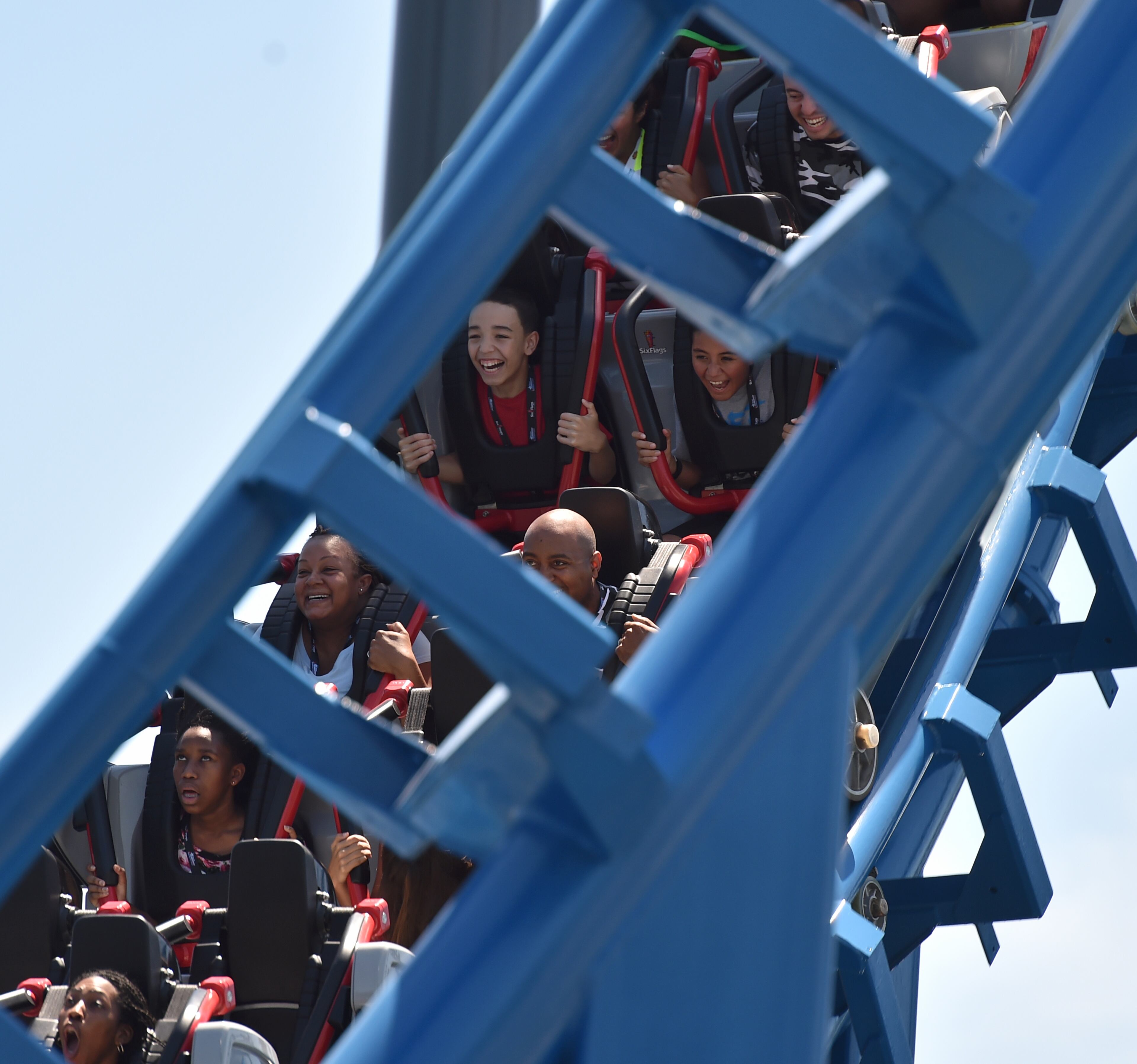 Six Flags opened the revamped Ninja roller coaster to the public on June 9, 2016, under a new name: "Blue Hawk" Changes to the track, cars and harnesses system have resulted in a smoother ride. The first rides were given to members of the military and their families before being open to the public. The name Blue Hawk was voted on by Six Flags fans. BRANT SANDERLIN/BSANDERLIN@AJC.COM