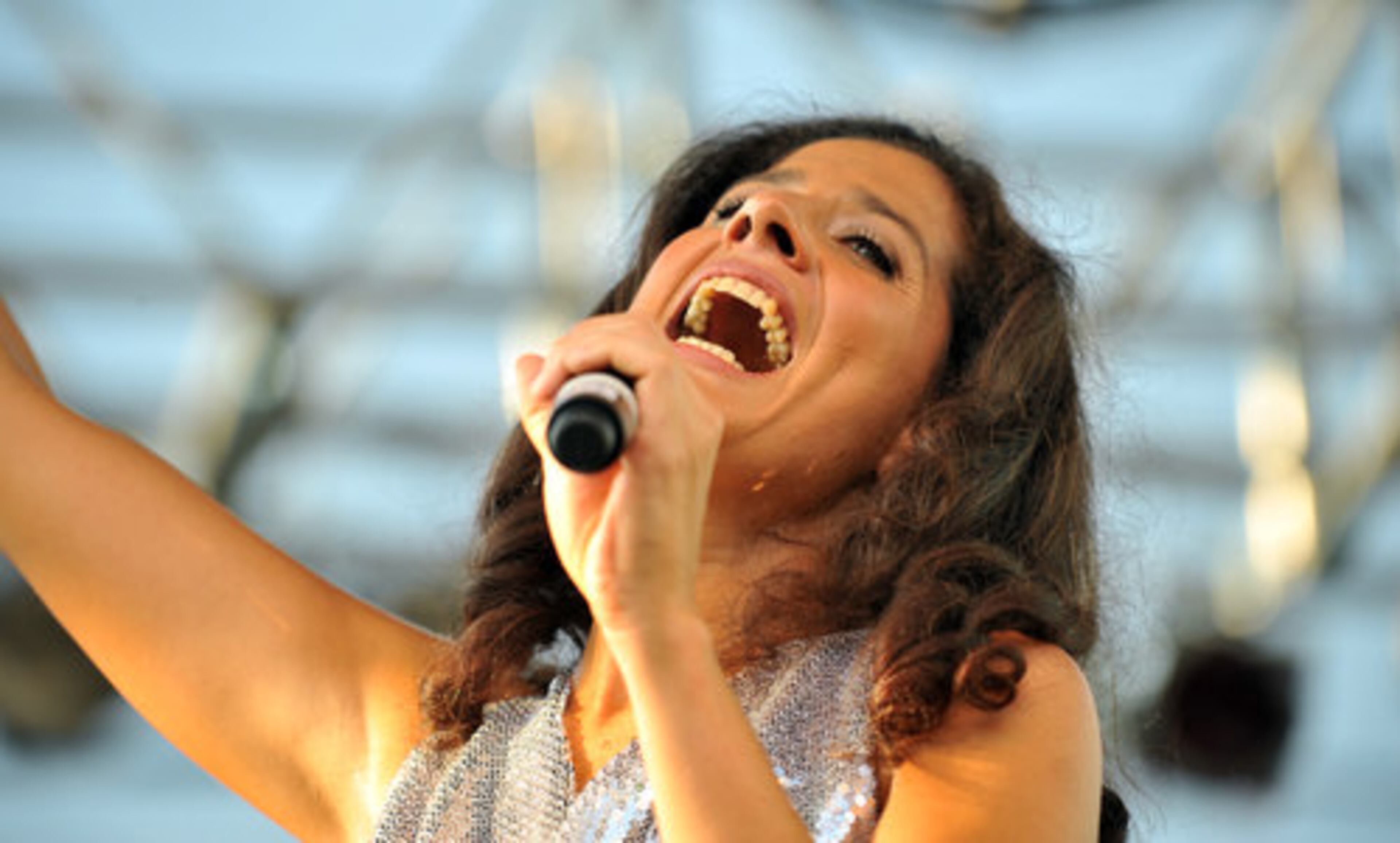Bossa singer Marcia Bittencourt performs during the Brazil Fest.
