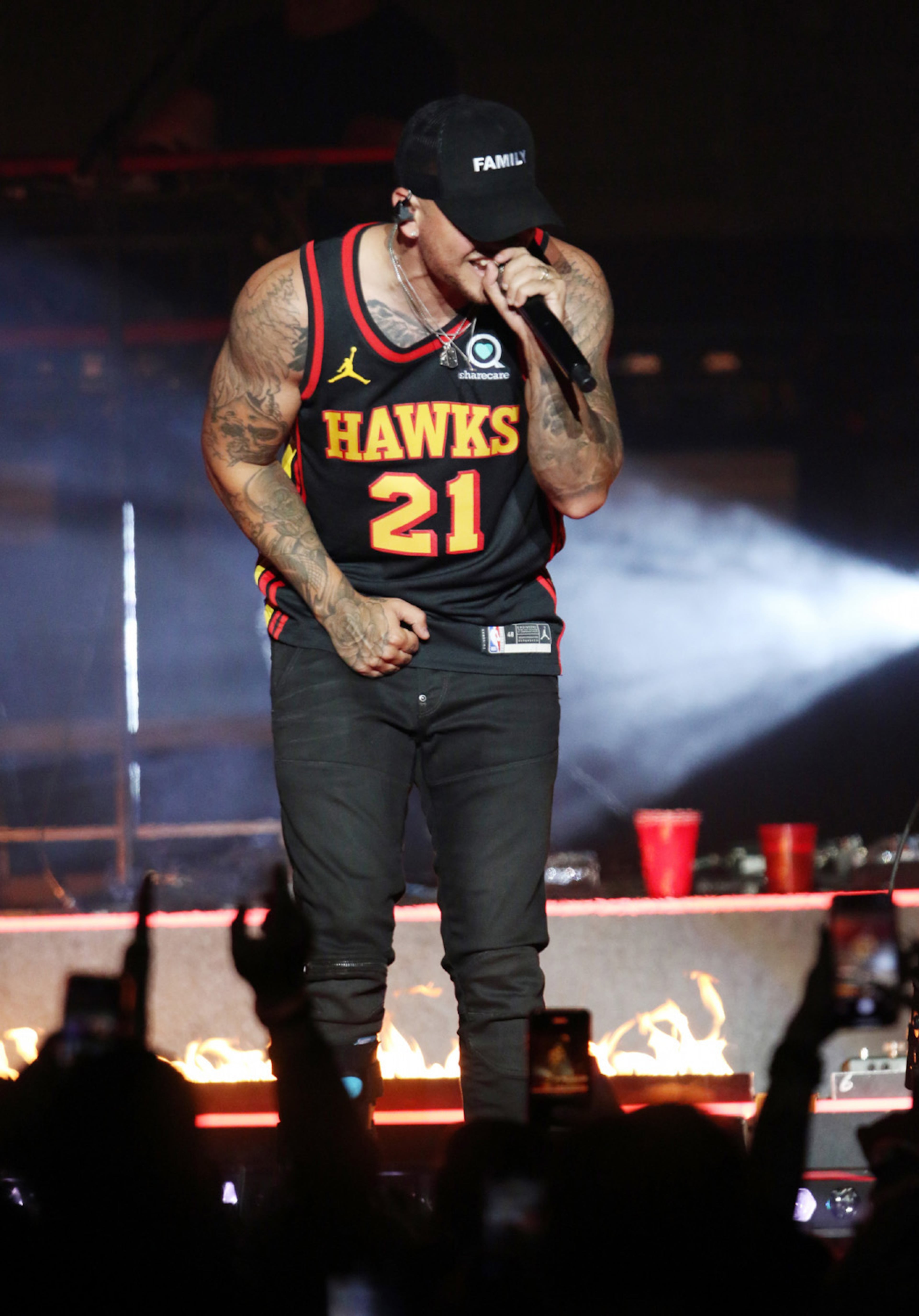 Country star Kane Brown brought his Blessed & Free tour to a nearly sold-out State Farm Arena in Atlanta on Sunday, Oct. 24, 2021. Jordan Davis and Restless Road opened the show. /
Robb Cohen for the Atlanta Journal-Constitution