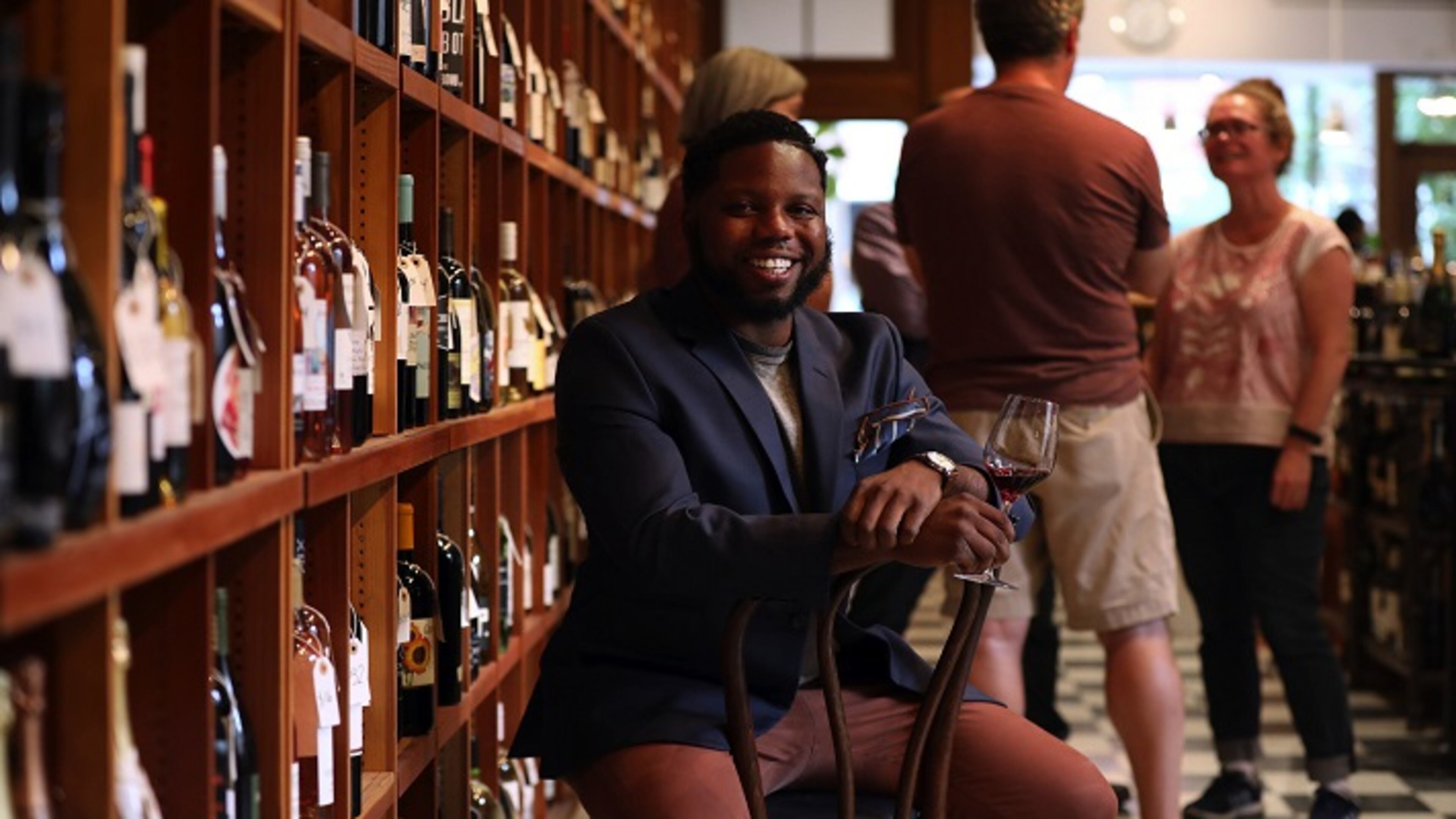 Derrick C. Westbrook, photographed at 57th Street Wines in Chicago, was named to Wine Enthusiast's Top 40 Under 40 Tastemakers of 2018. (Terrence Antonio James/Chicago Tribune/TNS)
