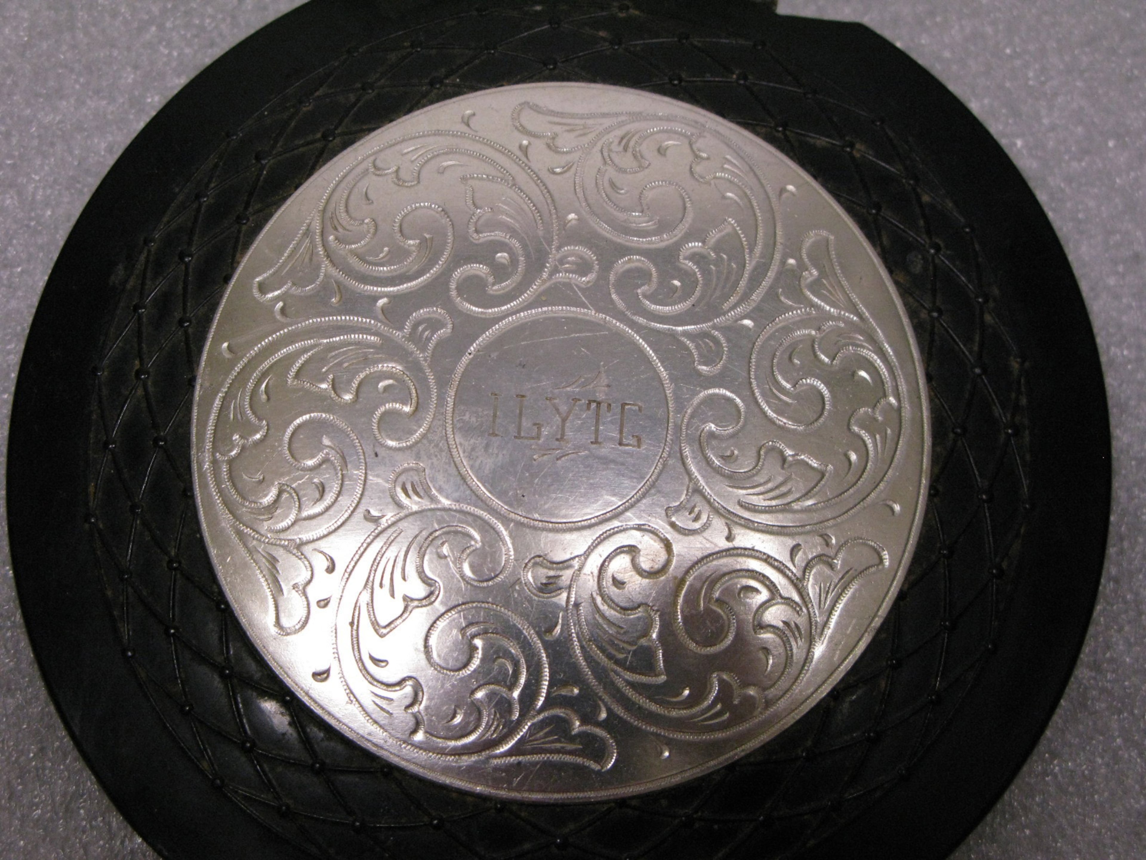 1945: Jimmy Carter gave this compact with ILYTG engraved on it to Rosalynn Smith on Christmas morning of 1945. ILYTG stands for: I Love You The Goodest, a Carter family term of endearment. (Jimmy Carter Library)