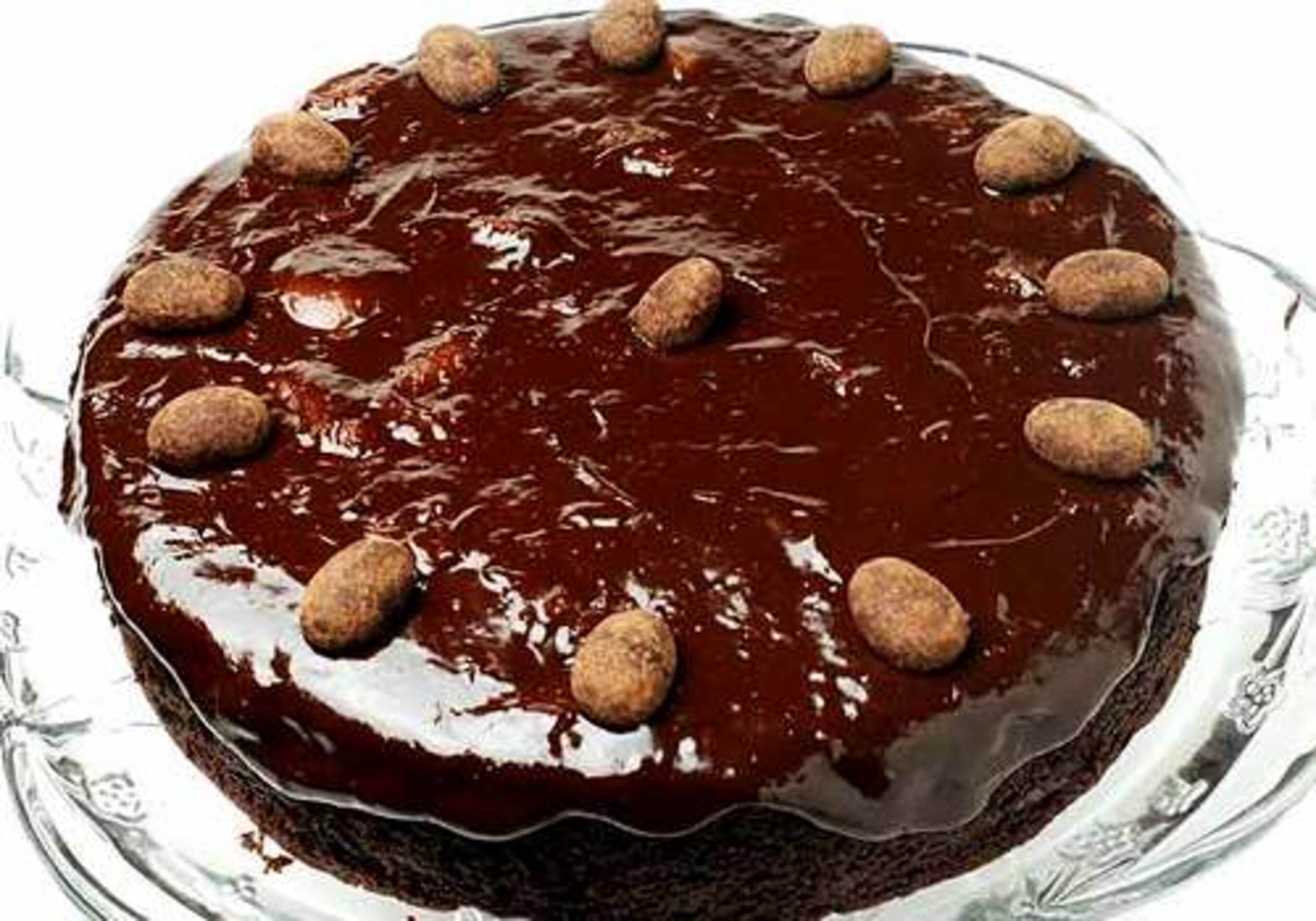 Chocolate Orange Cake with Apricot Ganache, made with Trader Joe's ingredients.