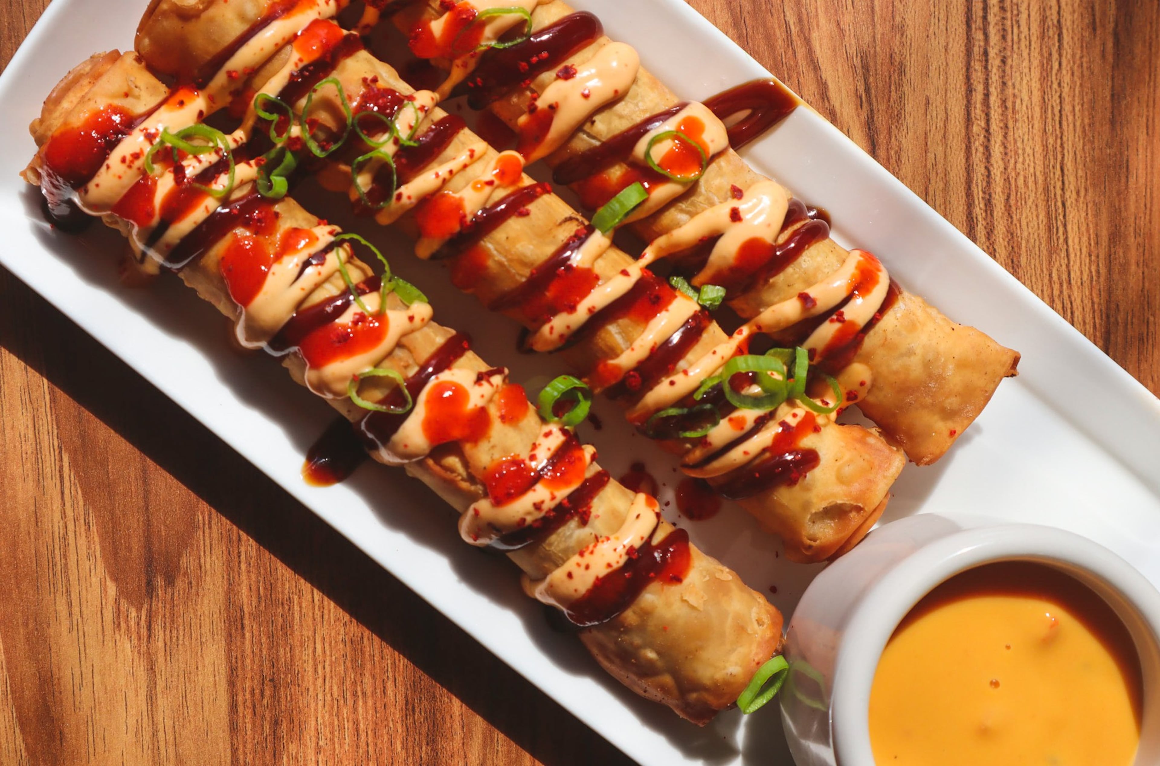 Look for these eggroll taquitos from Beksa Lala and Lino Yi at Breaker Breaker on Monday. (Courtesy of Colette Collins)