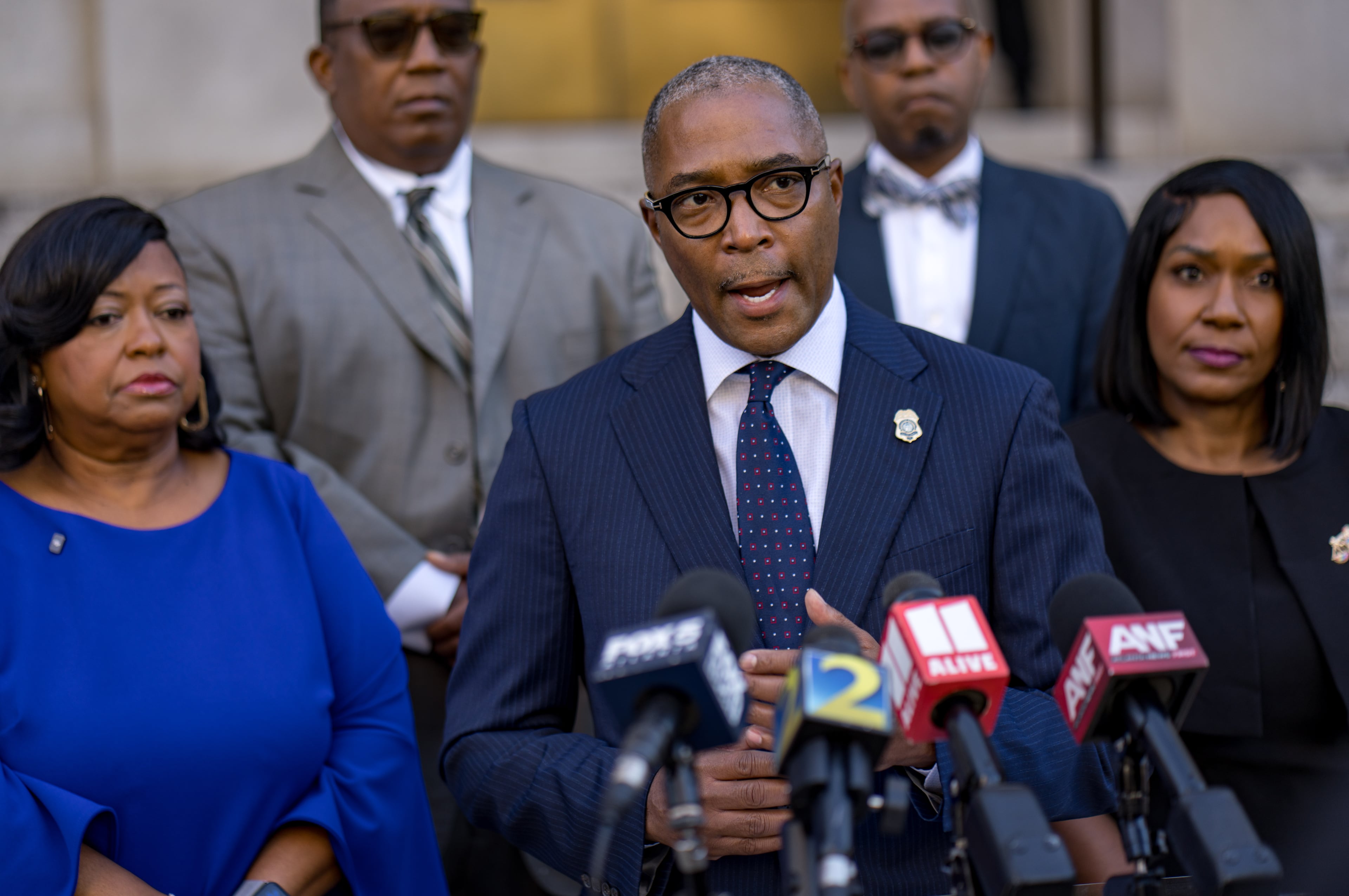 Fulton County justice leaders hold press conference to discuss concerns about the county's budget process