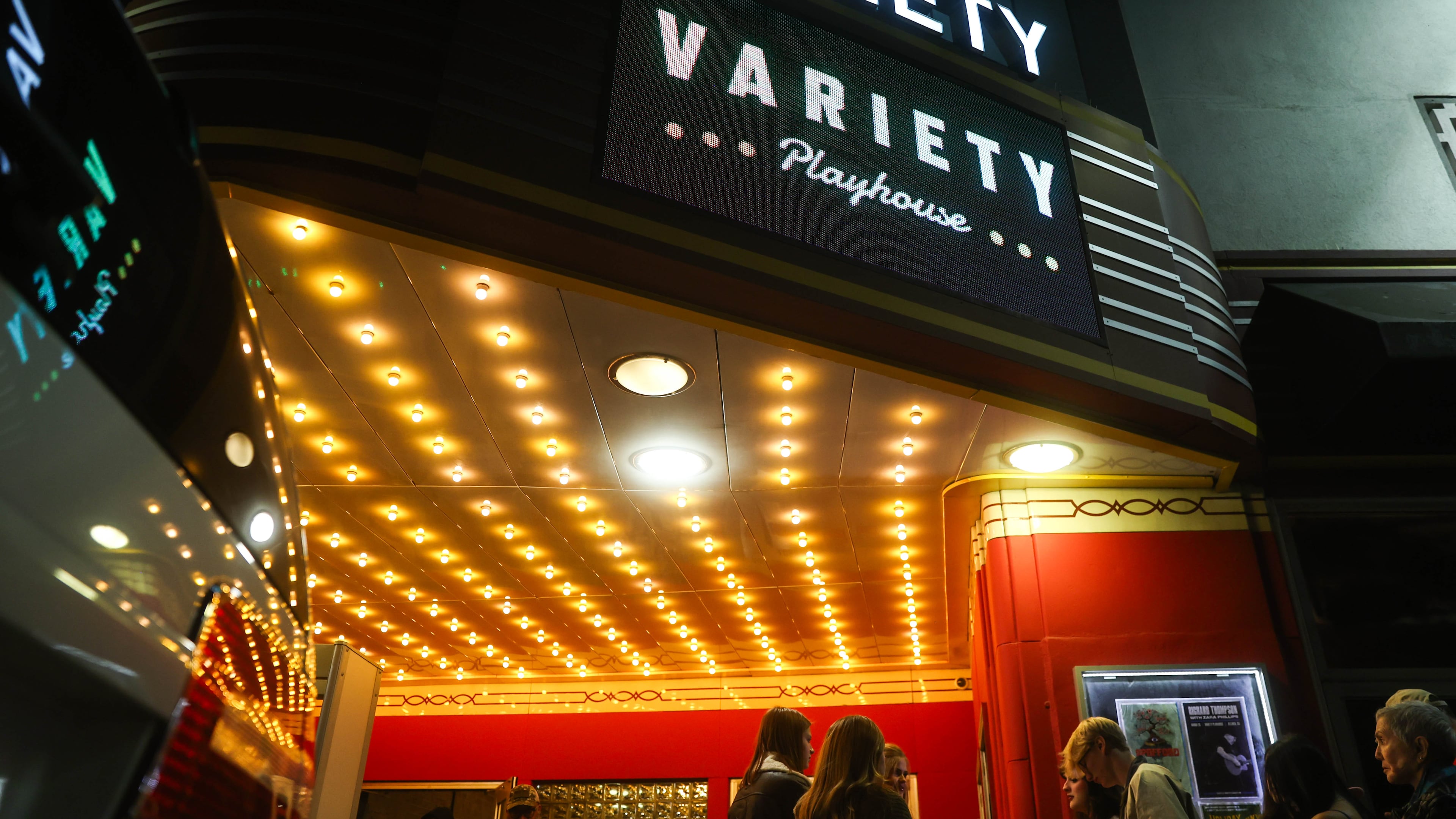 Audience members queue up before doors open for a show at Variety Playhouse in late December. This year marks the venue’s 35th anniversary. (Abbey Cutrer/AJC)