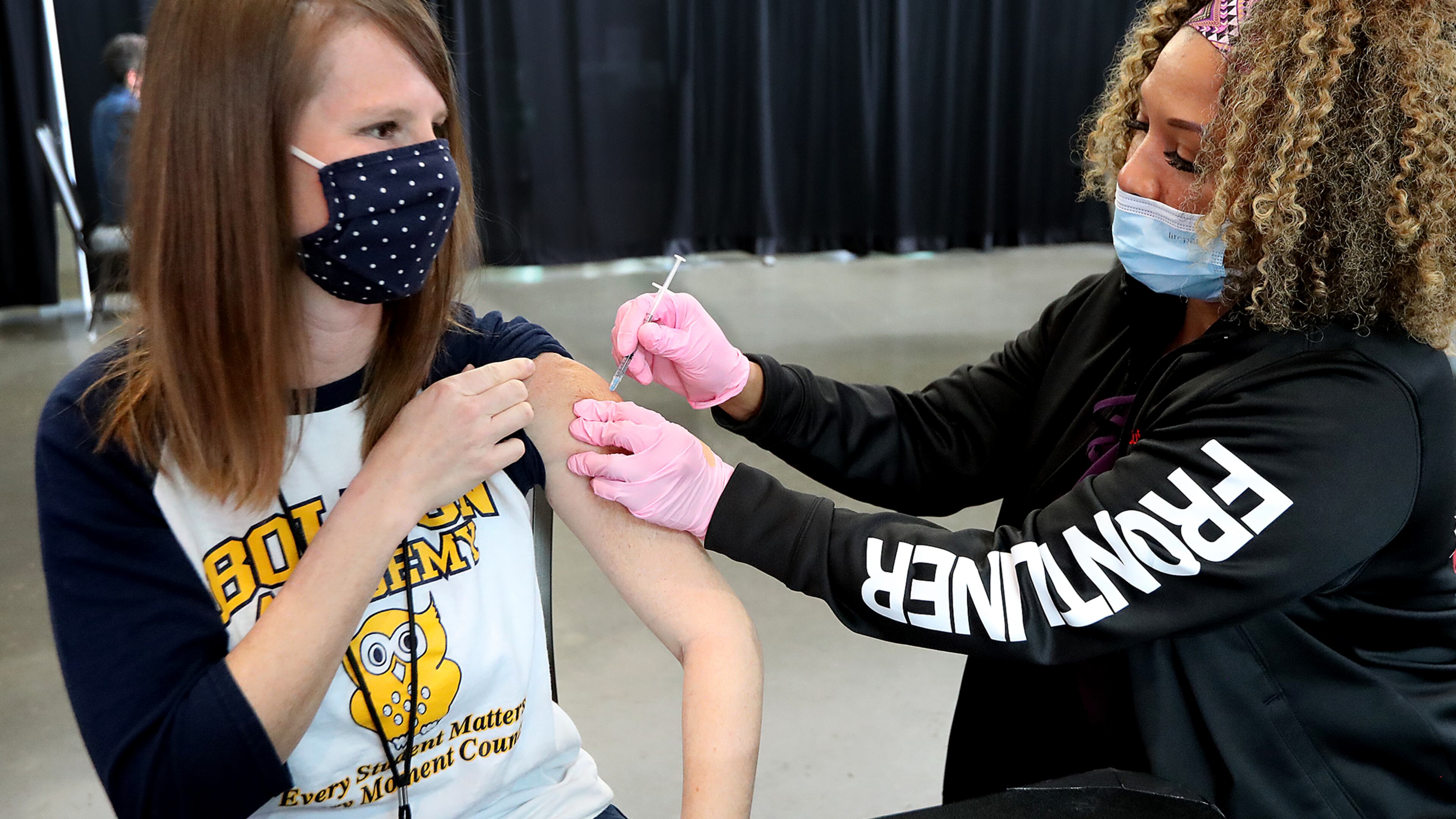 Melanie Haley is among roughly 1,200 Atlanta Public Schools' employees to get a COVID-19 vaccine during a mass vaccination event in March. APS this year expanded its health services department to assist with responding to the pandemic. (Curtis Compton / AJC FILE PHOTO)