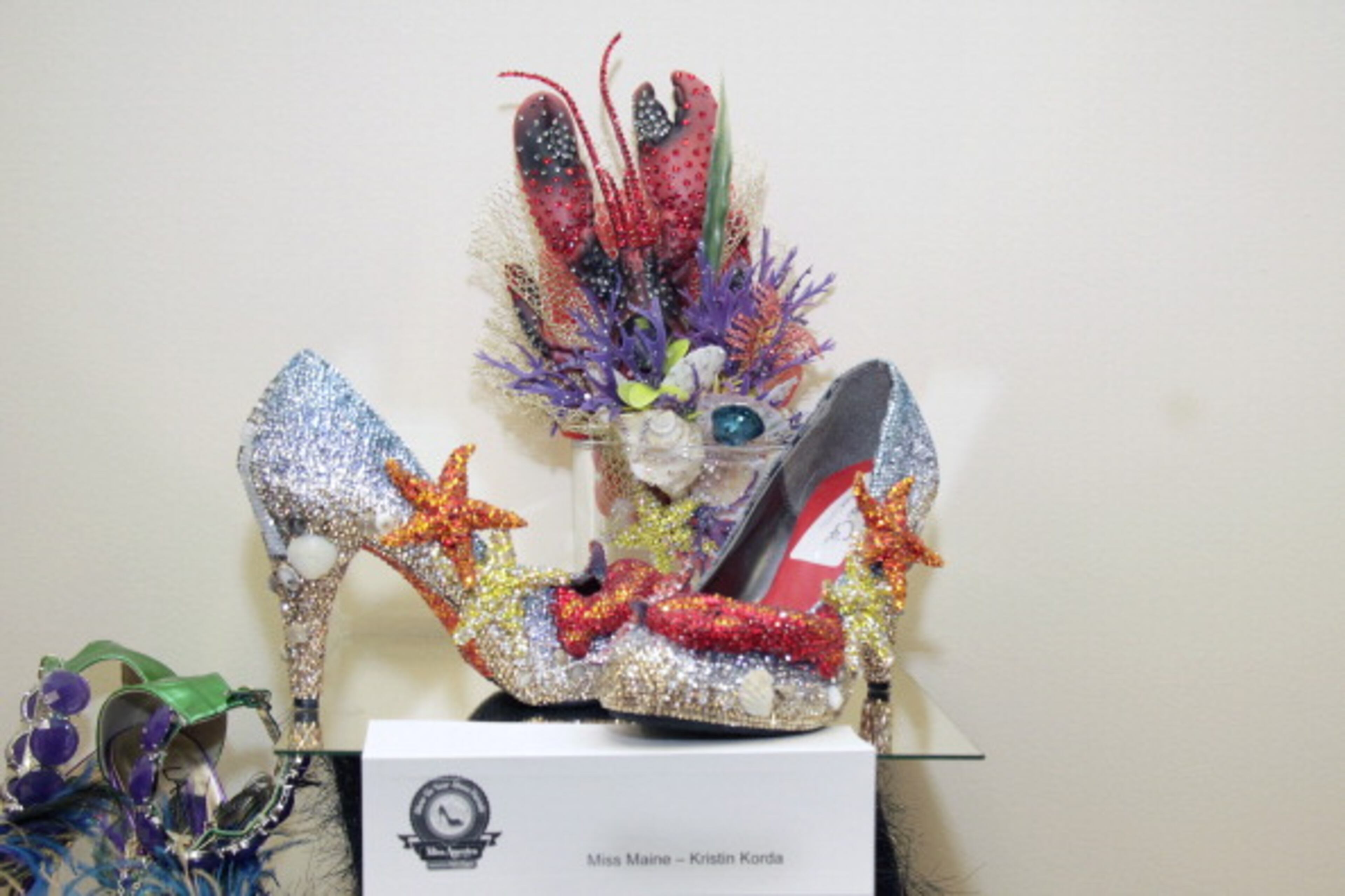 ATLANTIC CITY, NJ - SEPTEMBER 10: Miss America contestants parade shoes were presented to those who attends 2014 Miss America News Conference And Parade Shoes Unveilign at Atlantic City Boardwalk Hall on September 10, 2013 in Atlantic City, New Jersey. (Photo by Donald Kravitz/Getty Images)