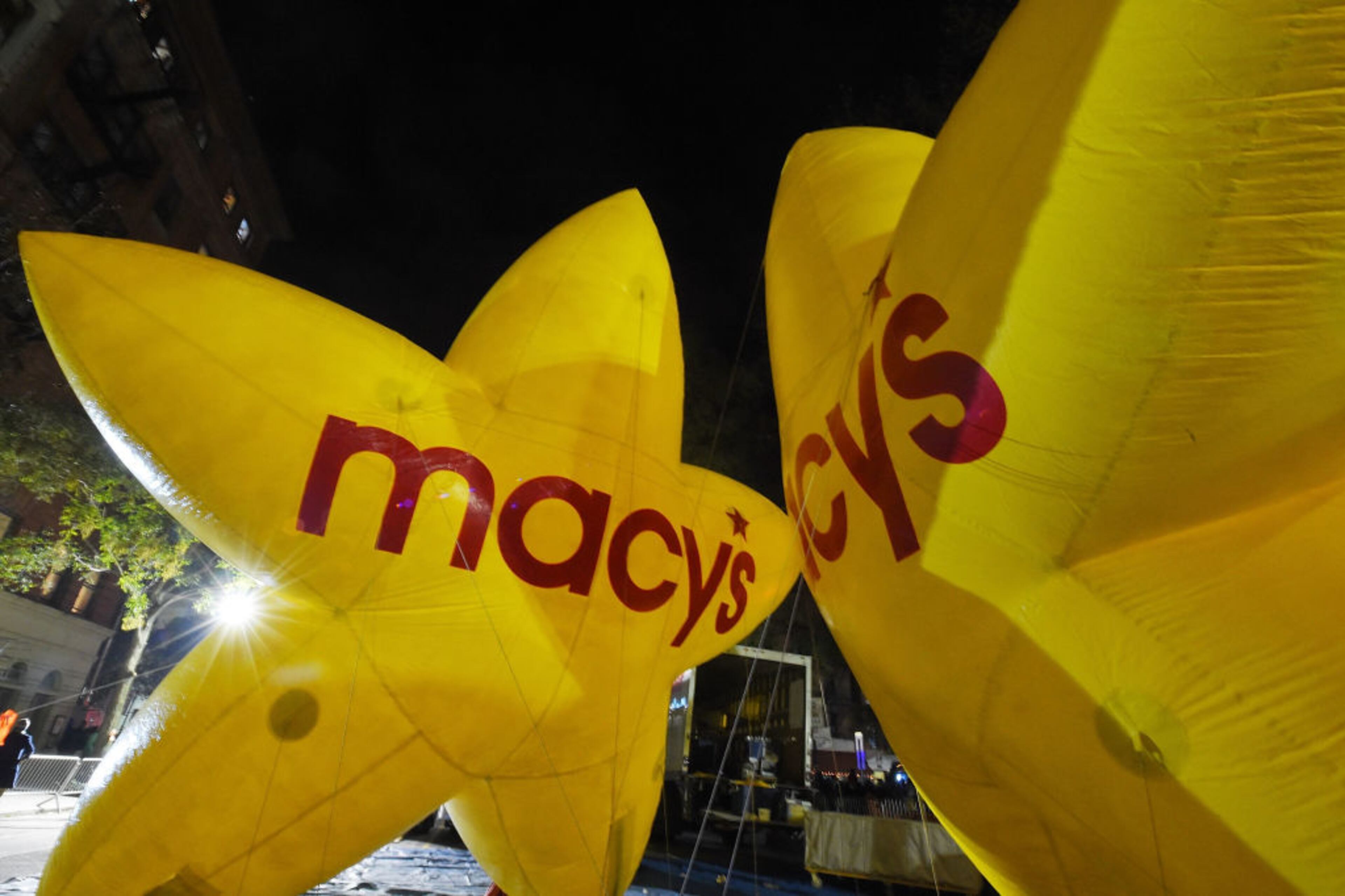 NEW YORK, NY - NOVEMBER 22: The Macy's balloons are inflated to prepare for the 91st Annual Macy's Thanksgiving Day Parade on November 22, 2017 in New York City. (Photo by Michael Loccisano/Getty Images)