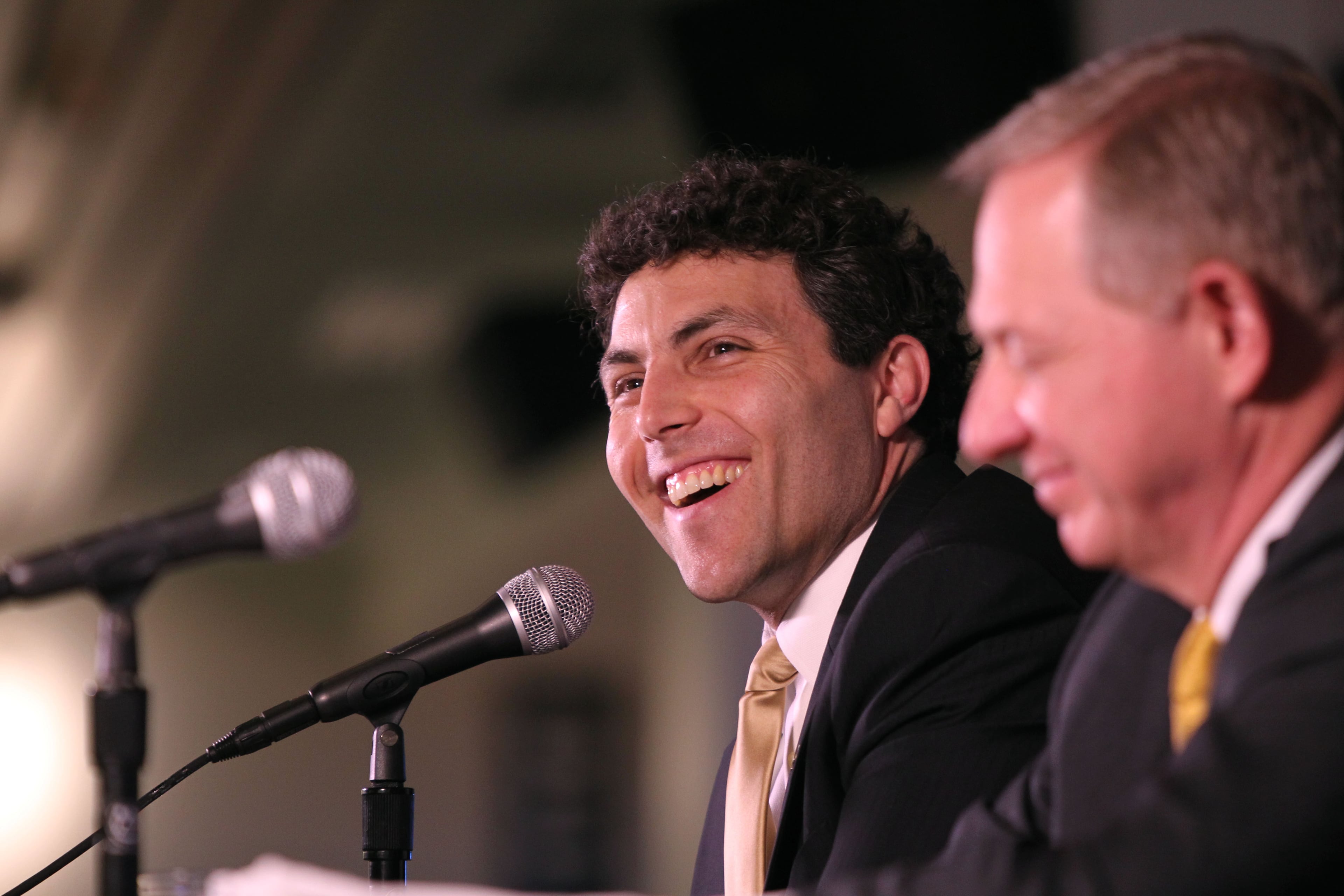 Georgia Tech's new basketball coach Josh Pastner speaks at a press conference at Georgia Tech. TAYLOR CARPENTER / TAYLOR.CARPENTER@AJC.COM