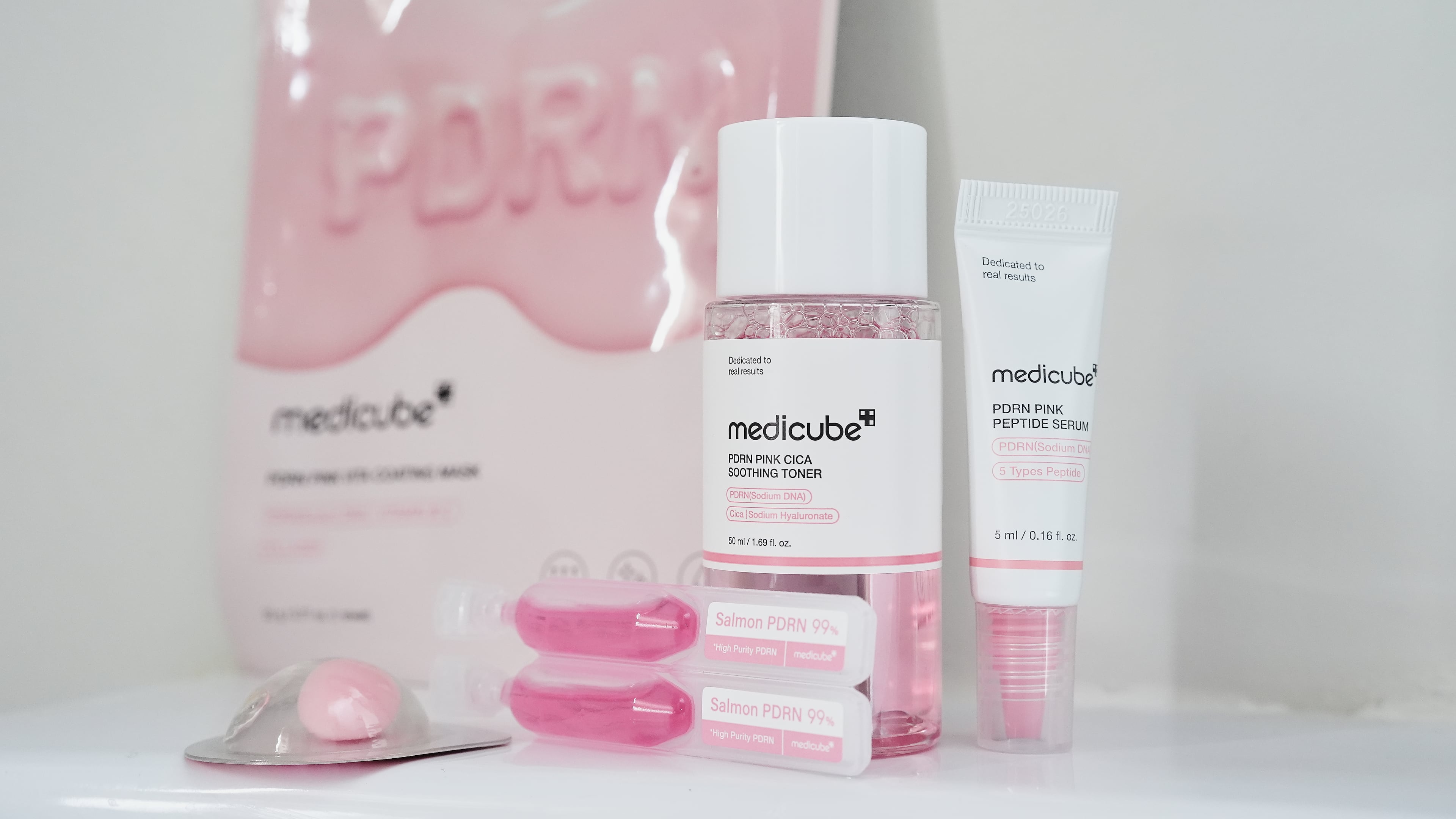 Skincare products made from salmon DNA are displayed Friday, March 6, 2026, in Cincinnati. (AP Photo/Joshua A. Bickel)