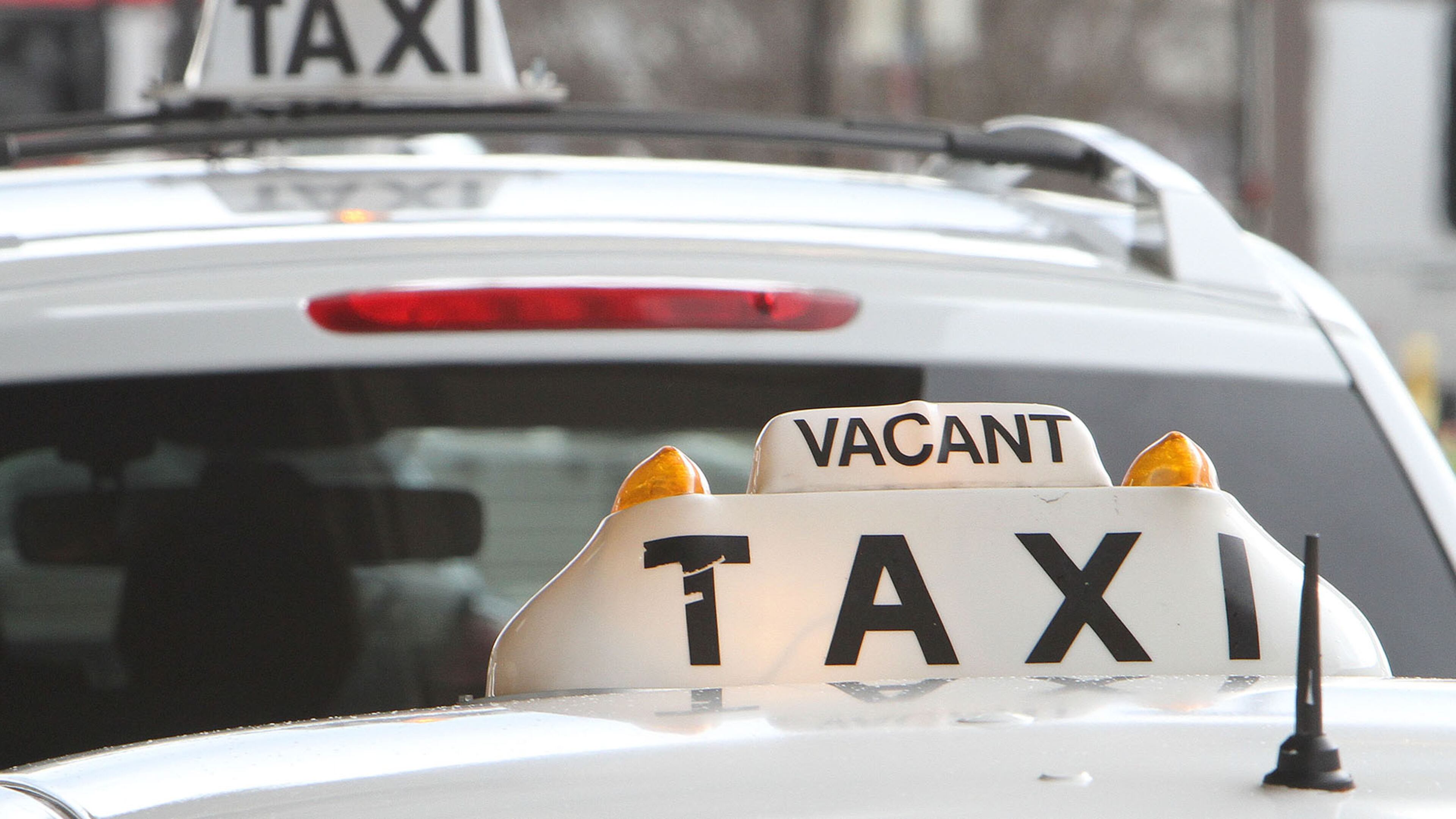 Taxis waiting in line to pick up travelers at Hartsfield-Jackson International Airport in Atlanta on Thursday, March 10th.