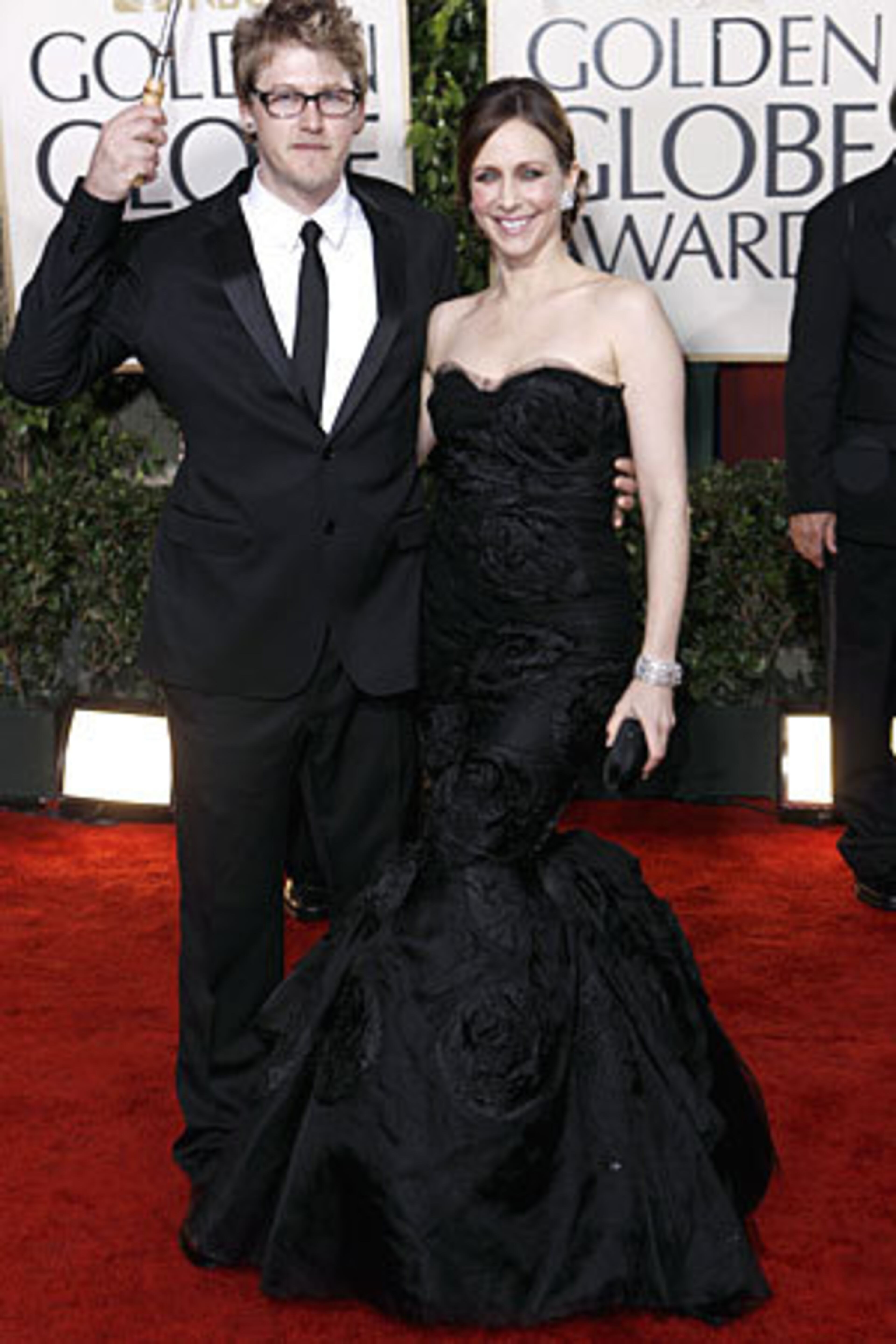Vera Farmiga, right, and husband Renn Hawkey. Farmiga is nominated for her role in 'Up in the Air.'