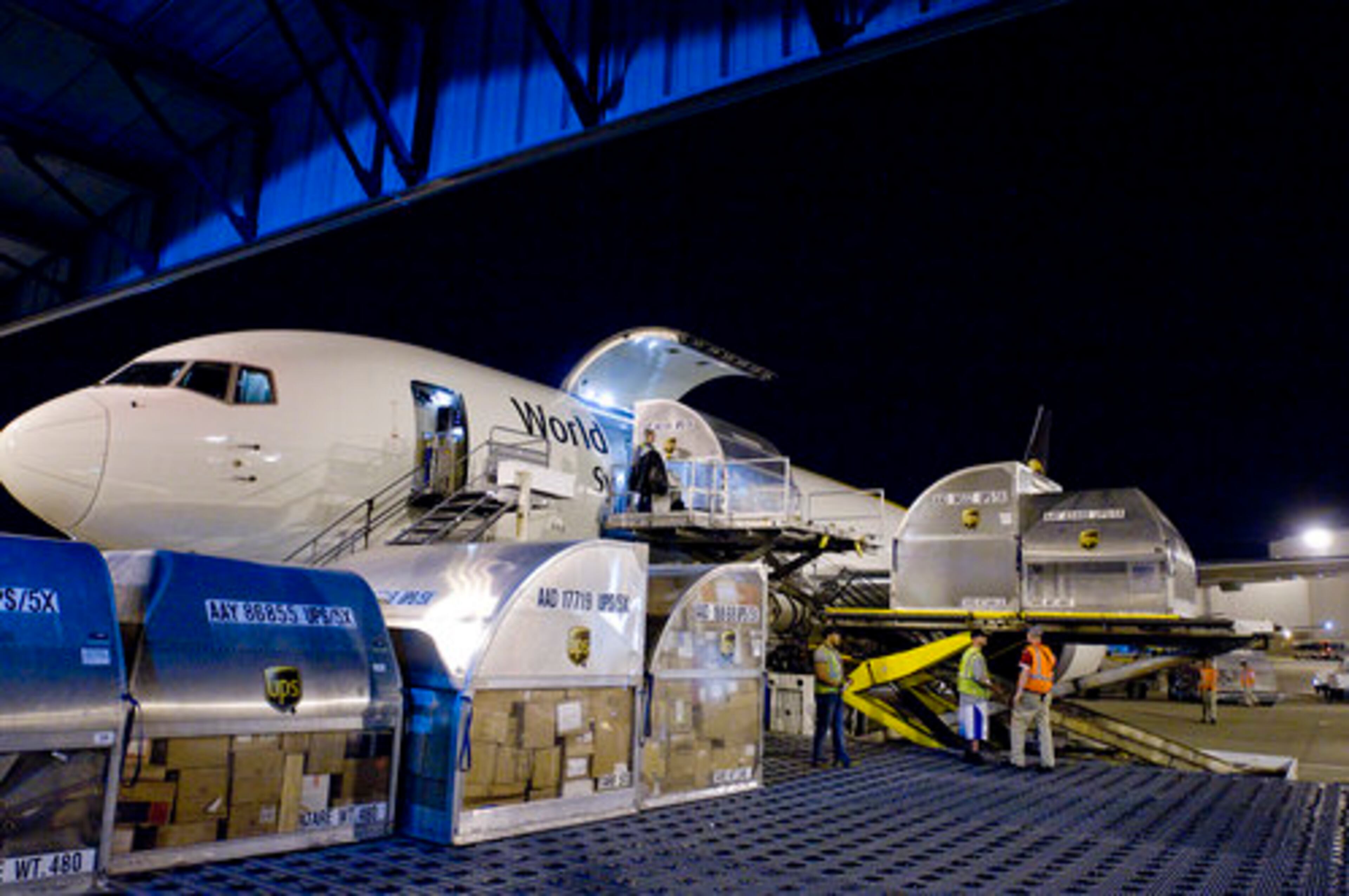 The package sorting facility, at 120 acres, is just a smidge smaller than Hartsfield-Jackson International Airport's main terminal complex.