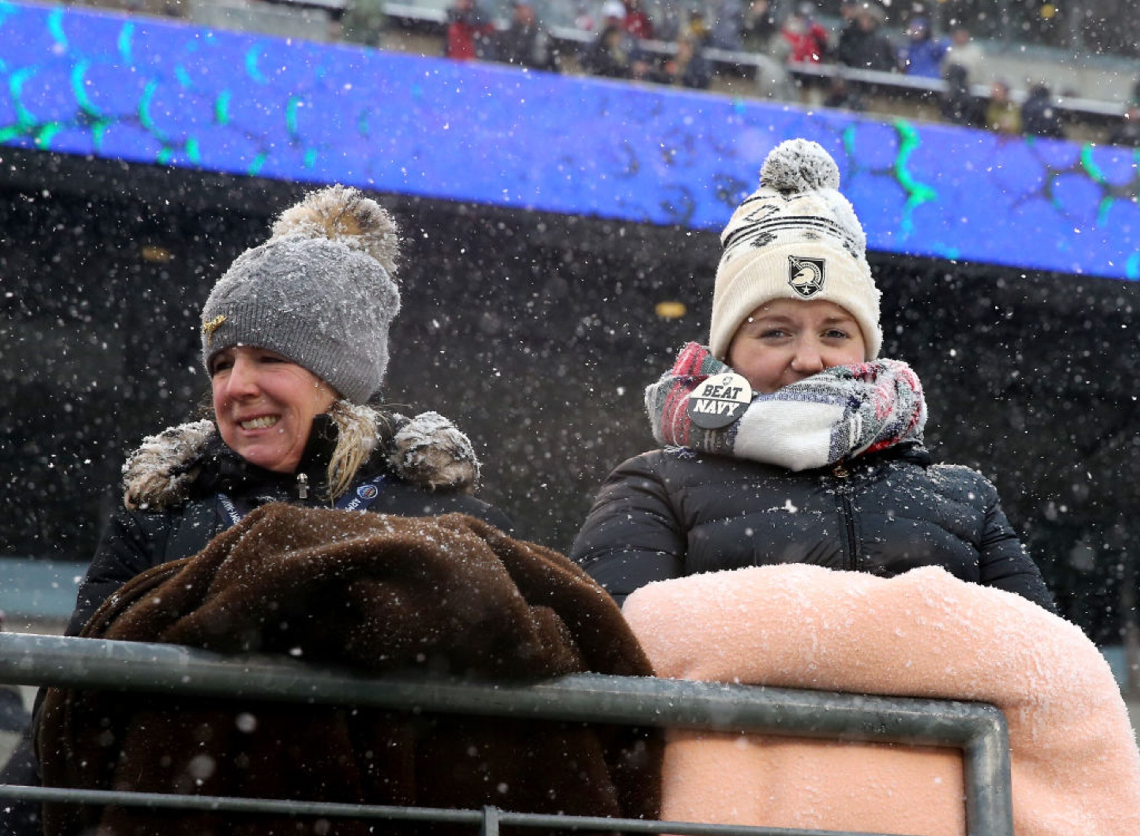 PHILADELPHIA, PA - DECEMBER 09: Army fans watch the March On before the game between the Army Black Knights and the Navy Midshipmen on December 9, 2017 at Lincoln Financial Field in Philadelphia, Pennsylvania. (Photo by Elsa/Getty Images)