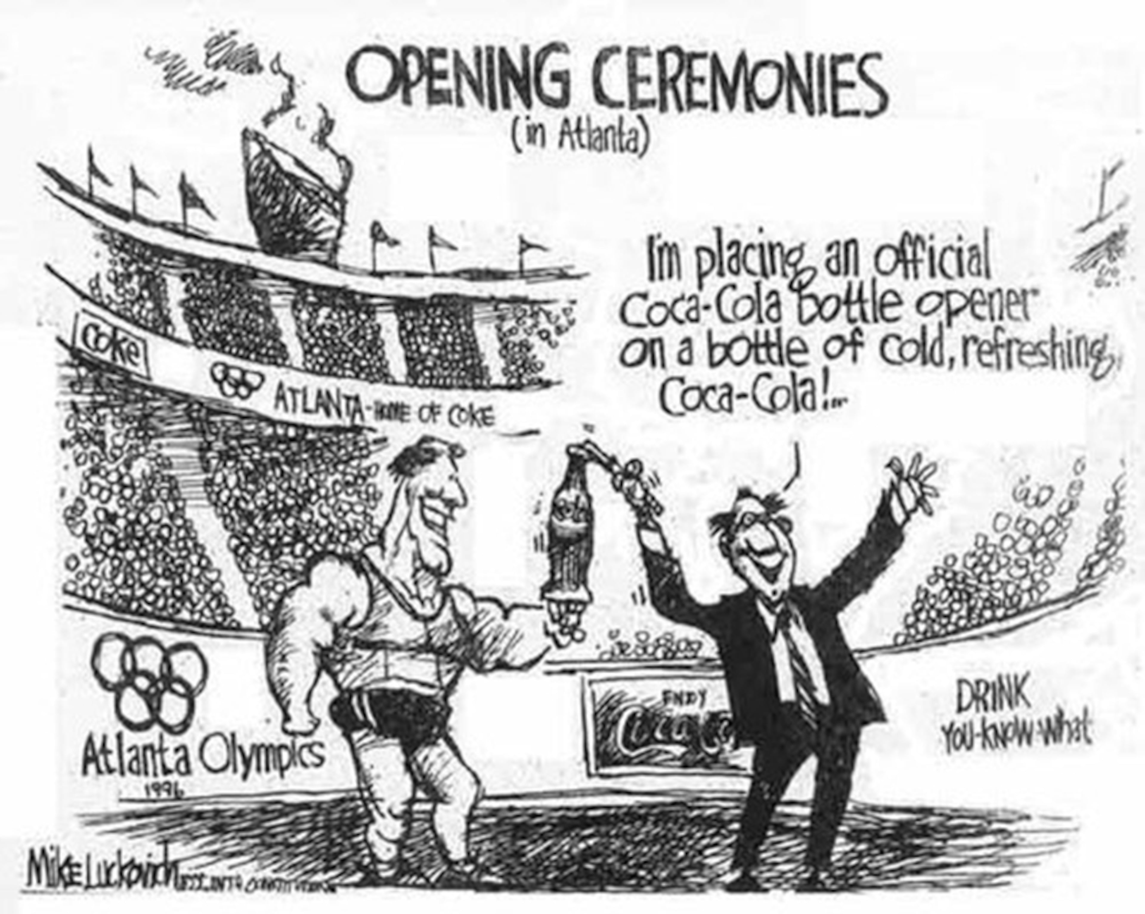 July 1996: Mike envisions the opening ceremonies.