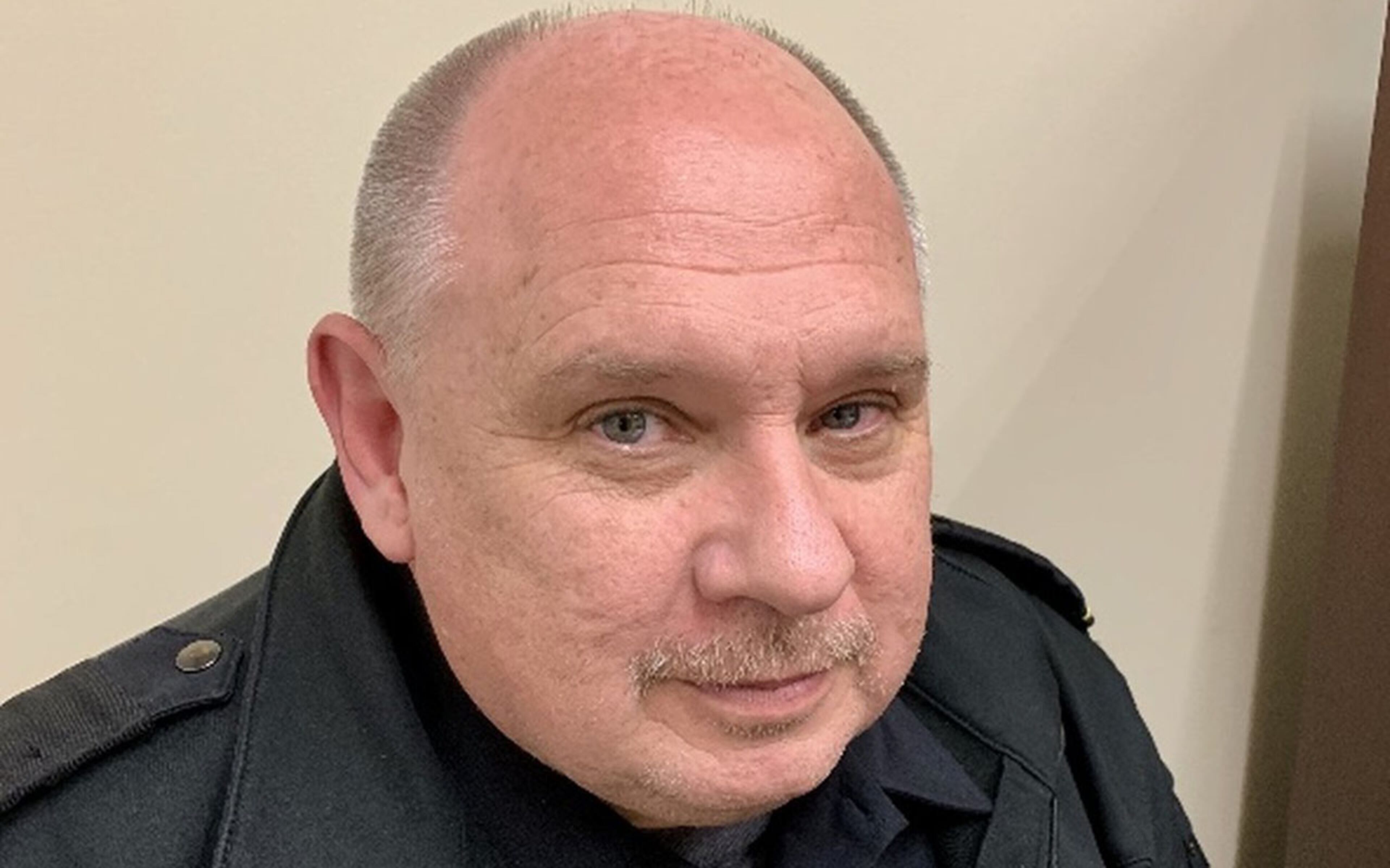 Lt. Steve Zygaj, head of the Atlanta police union, shows his happy face after police get a long-anticipated raise.