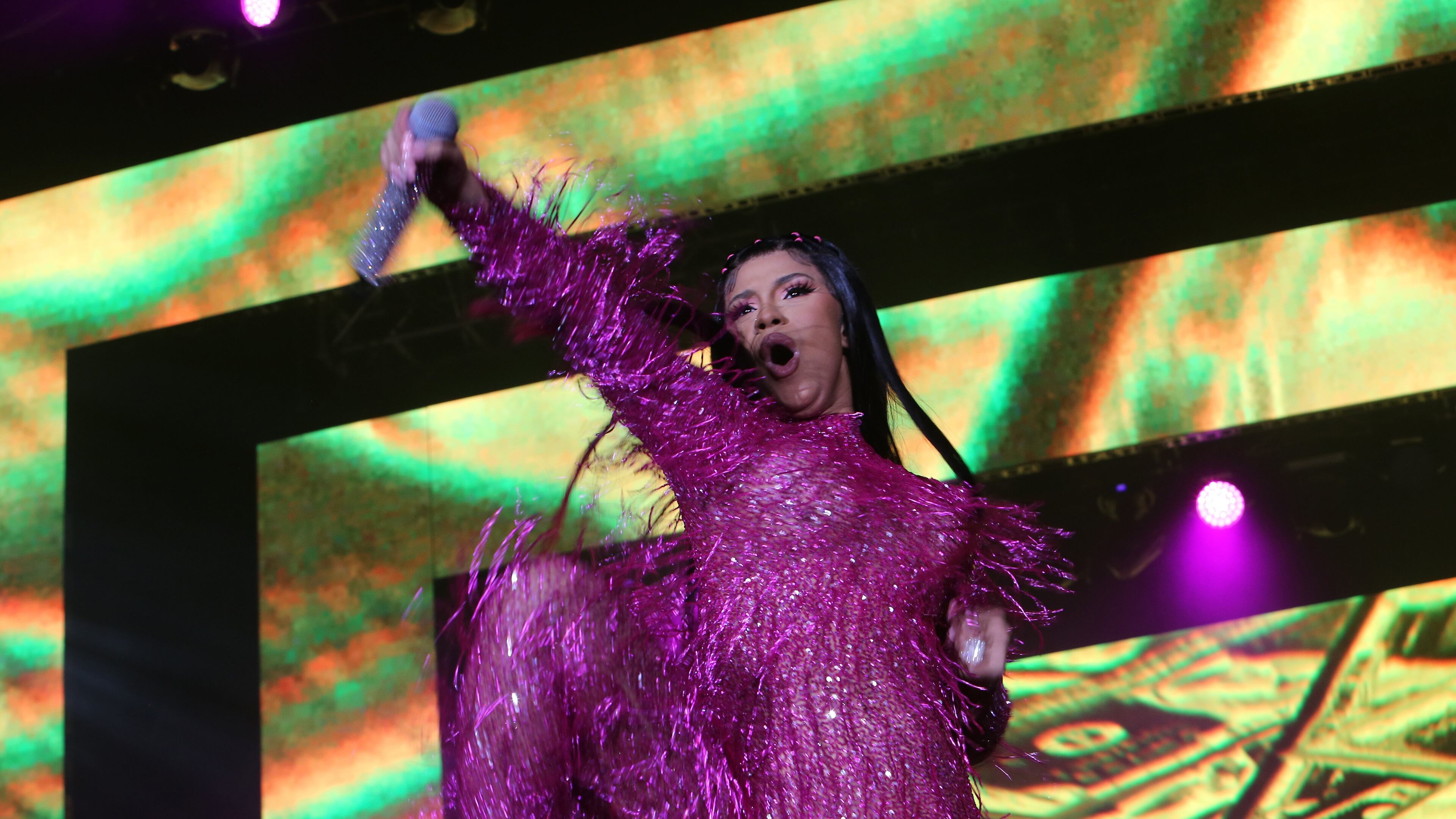 Cardi B performs at Music Midtown in Peidmont Park, Saturday, Sept. 14, 2019. (Tyson Horne/Tyson.Hore@ajc.com)