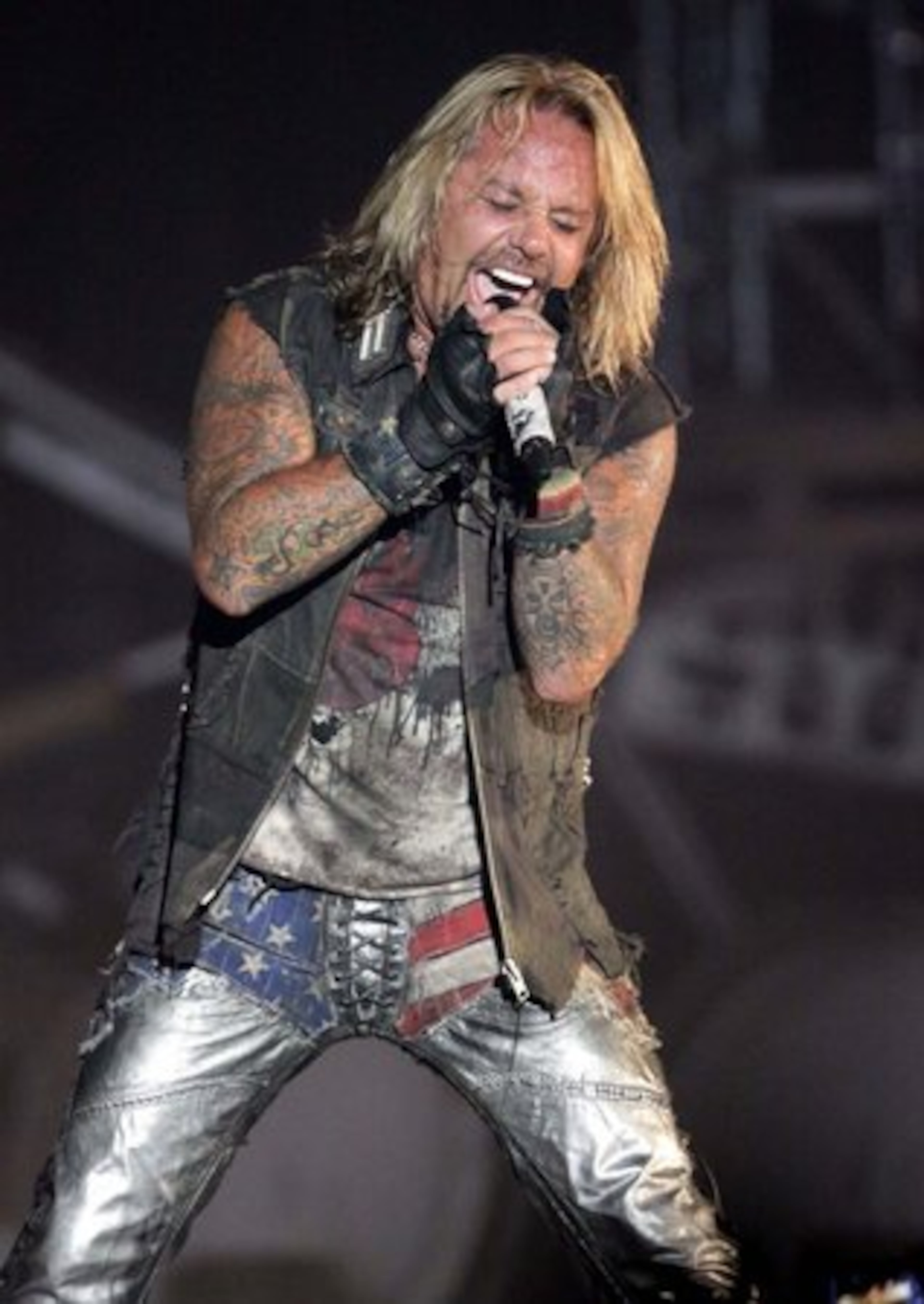Vince Neil and Motley Crue performed Sunday night, July 10, at Aaron's Amphitheatre on the Glam-A-Geddon Tour.
