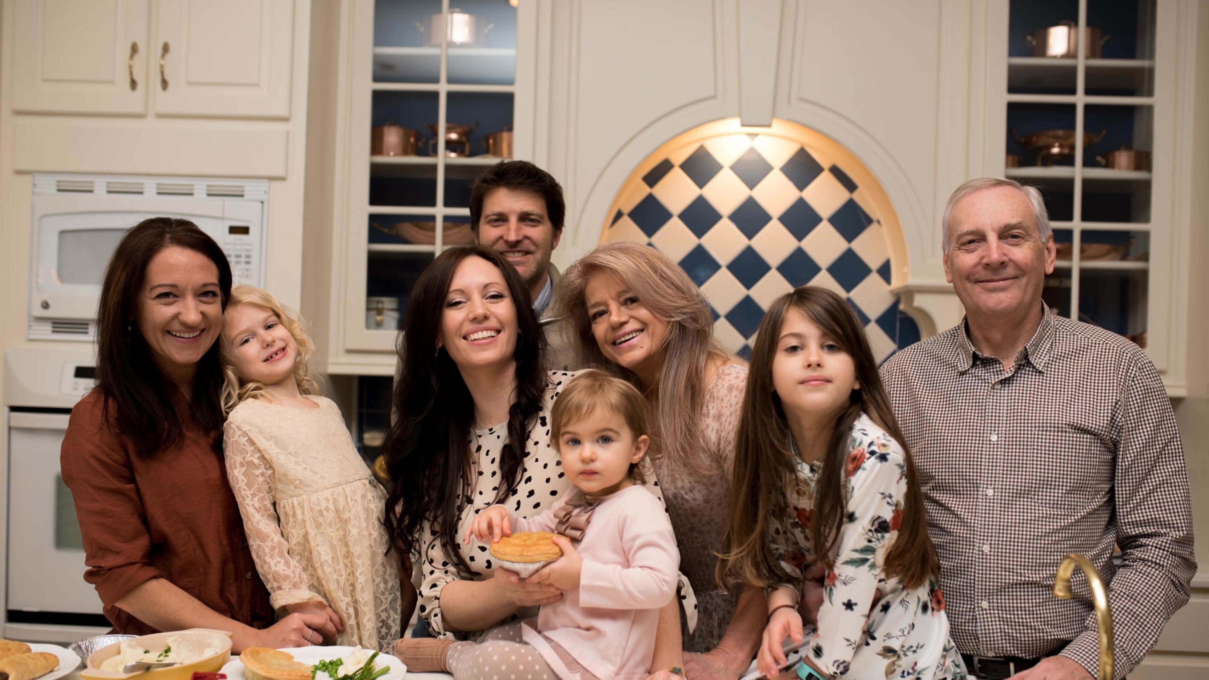 Pouch Pies is a family business. Seen here (from left) are Chantelle Malcher, Sarah Enslin, Charmaine Enslin, Sean Enslin, Claire Enslin, Jane Malcher, Catherine Enslin and Dave Malcher. Courtesy of Tanya Jacobs Photography