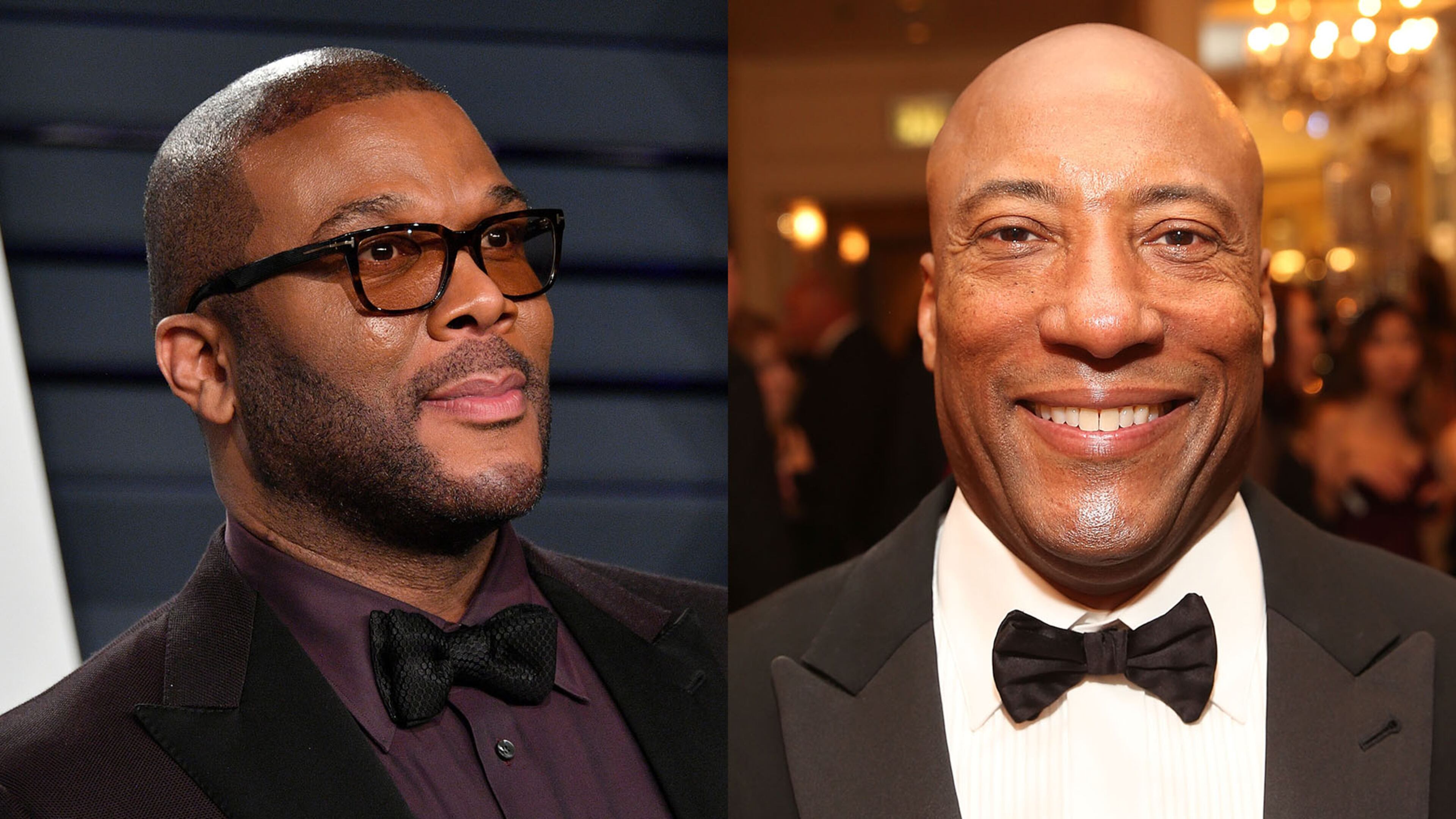 Tyler Perry and Byron Allen are both major players in the media world and both are interested in buying a majority stake in BET. FILE PHOTOS
