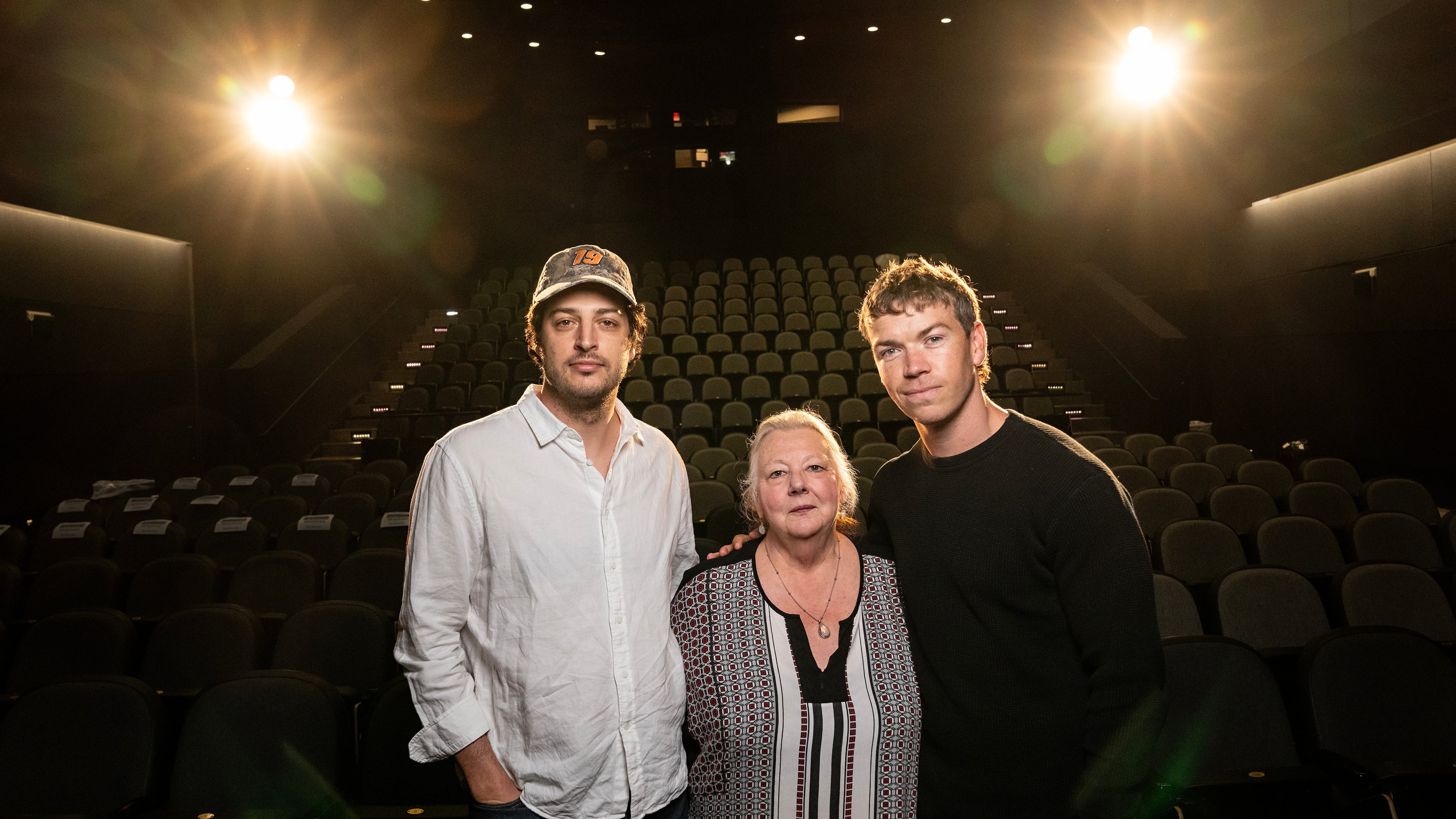 HOLD FOR STORY - Adam Meeks, from left, Annette Deao and Will Poulter pose for a portrait to promote "Union County" on Friday, Aug. 7, 2026, in Cleveland. (Photo by Amy Harris/Invision/AP)