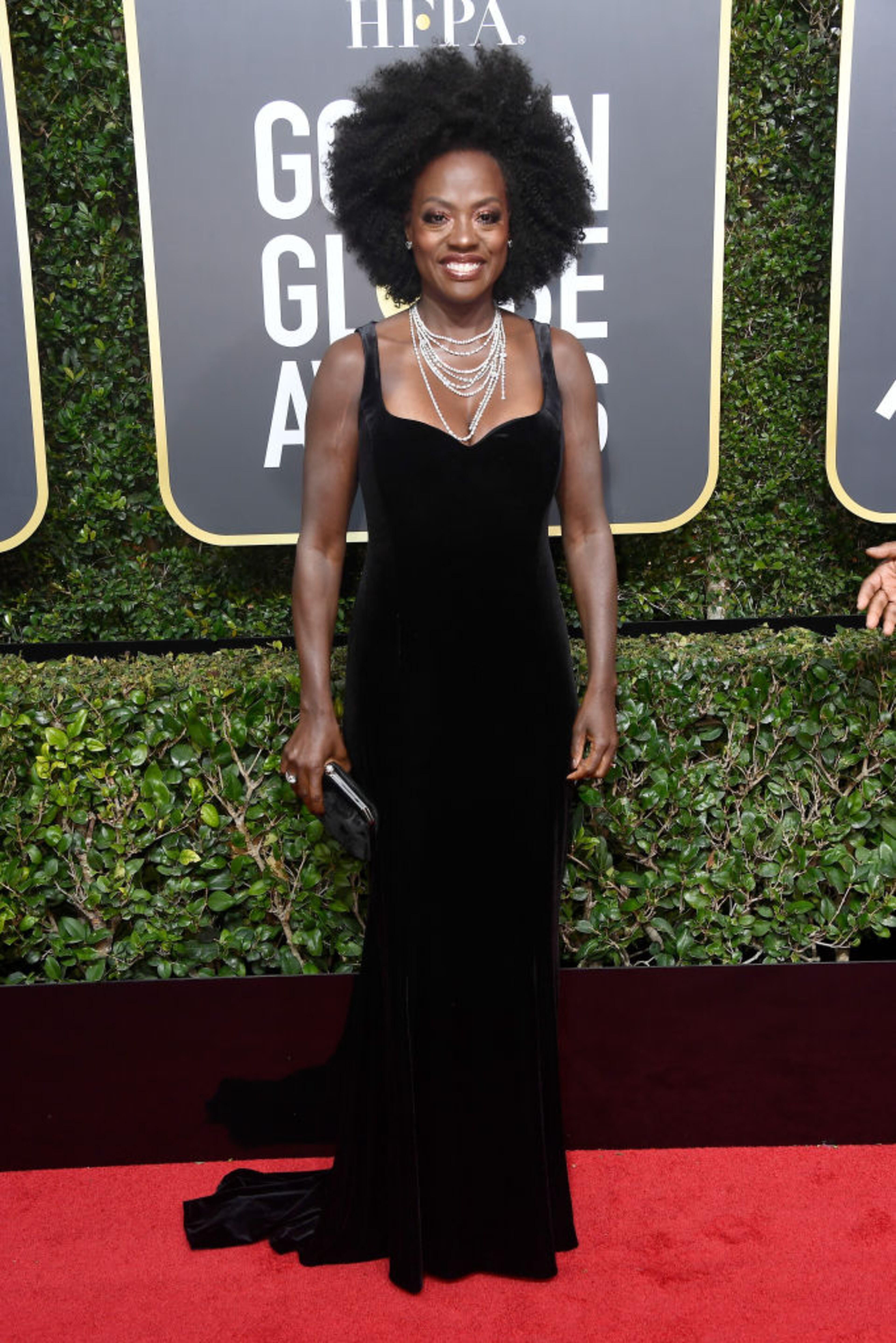 BEVERLY HILLS, CA - JANUARY 07: Actor Viola Davis attends The 75th Annual Golden Globe Awards at The Beverly Hilton Hotel on January 7, 2018 in Beverly Hills, California. (Photo by Frazer Harrison/Getty Images)