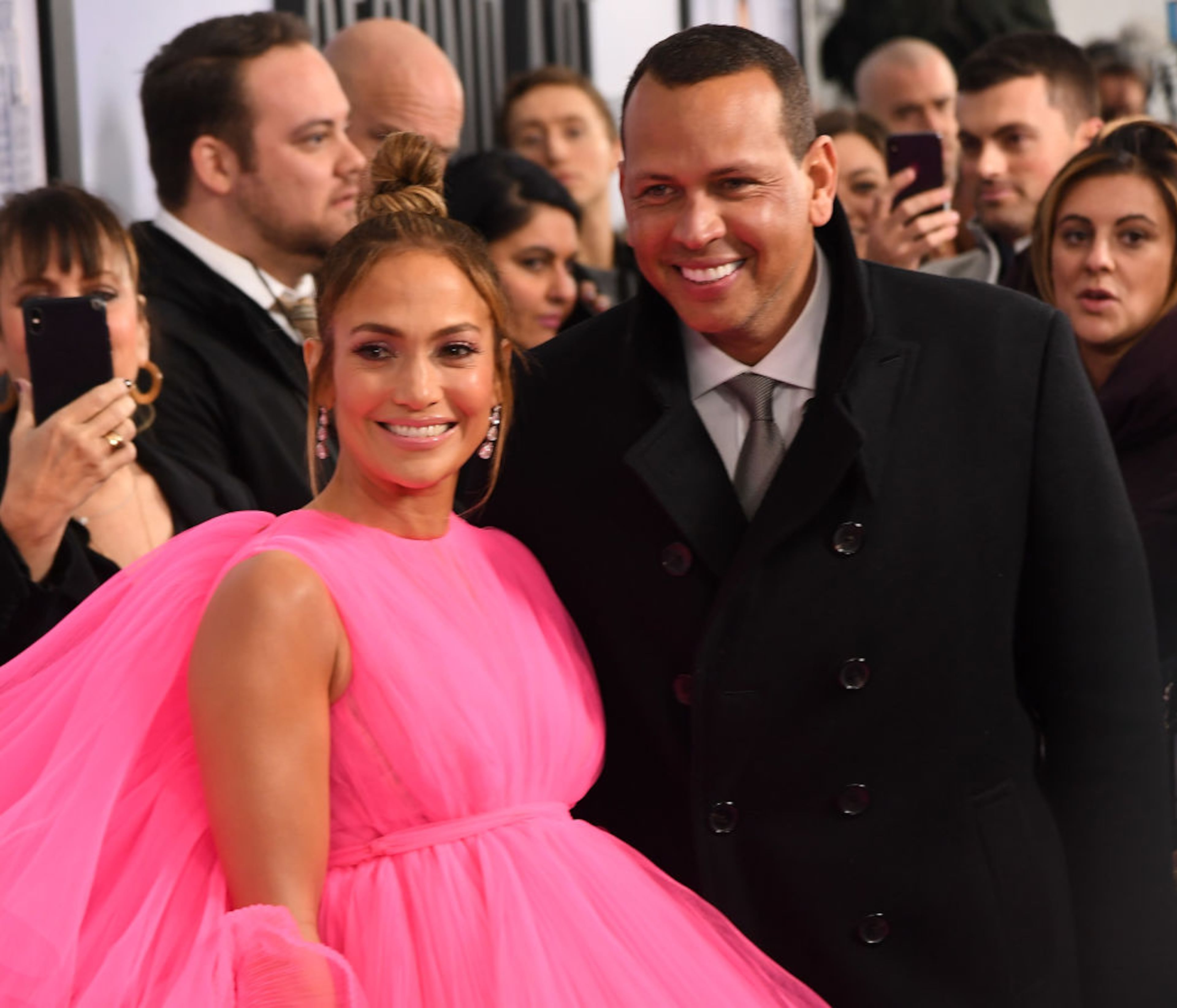 NEW YORK, NY - DECEMBER 12: Jennifer Lopez and Alex Rodriguez attend the world premiere of "Second Act" at Regal Union Square Theatre, Stadium 14 on December 12, 2018 in New York City. (Photo by Nicholas Hunt/Getty Images)
