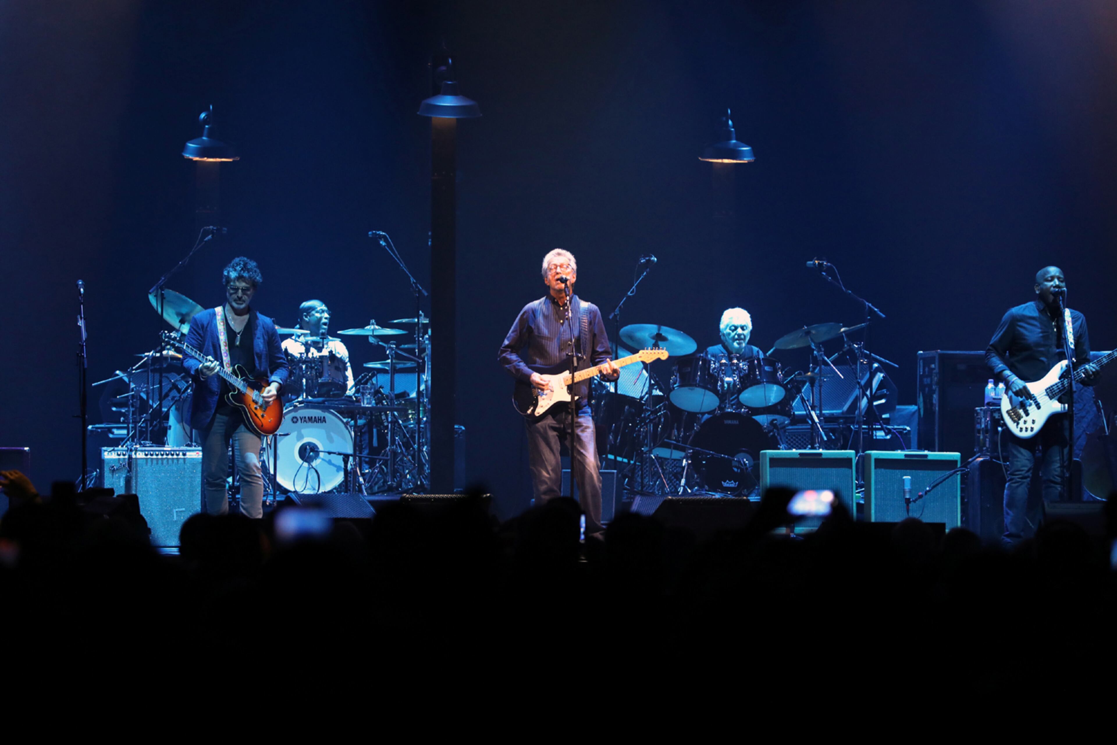 The legendary Eric Clapton rocked the sold out Gas South Arena Thursday, September 23, 2021. His band is a who's who of the best session players in rock: guitarist Doyle Bramhall II, organist Paul Carrack, bassist Nathan East, drummers Sonny Emory and Steve Gadd, keyboardist Chris Stainton, and backup singers Sharon White and Katie Kissoon. Jimmie Vaughan was the opening act.
Robb Cohen for the Atlanta Journal-Constitution