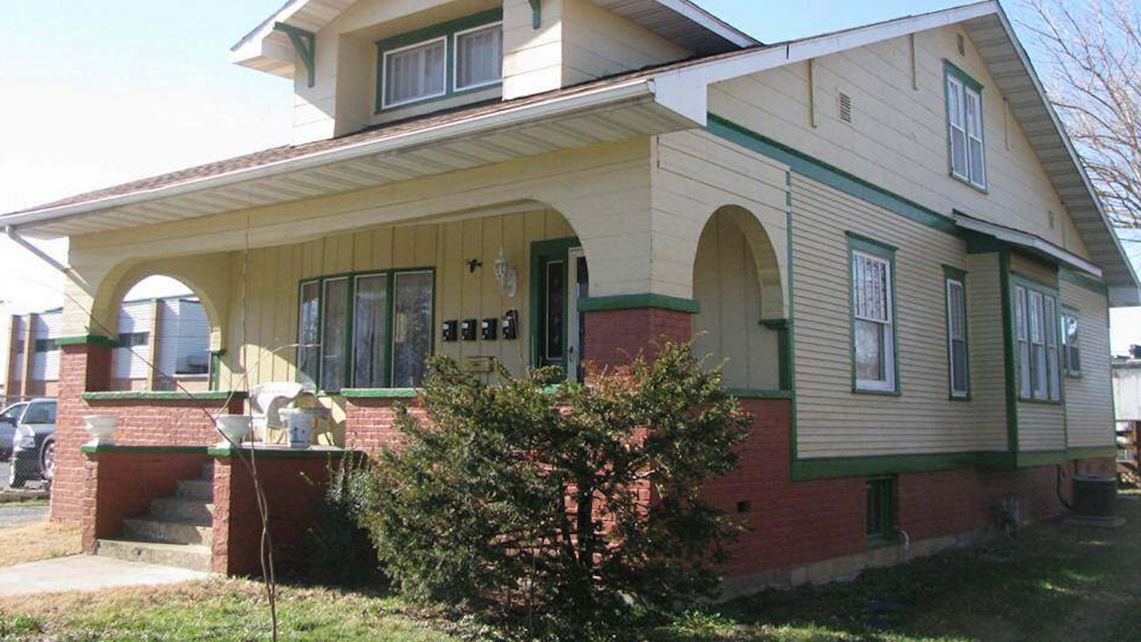 This photo provided by Grady Adams shows the house at 113 McCann Street in Benton, Illinois, where a then-unknown George Harrison stayed while visiting his sister in September 1963, months before the Beatles debuted in the U.S., which is now for sale and some Beatles fans fear it will be razed. (Grady Adams via AP)