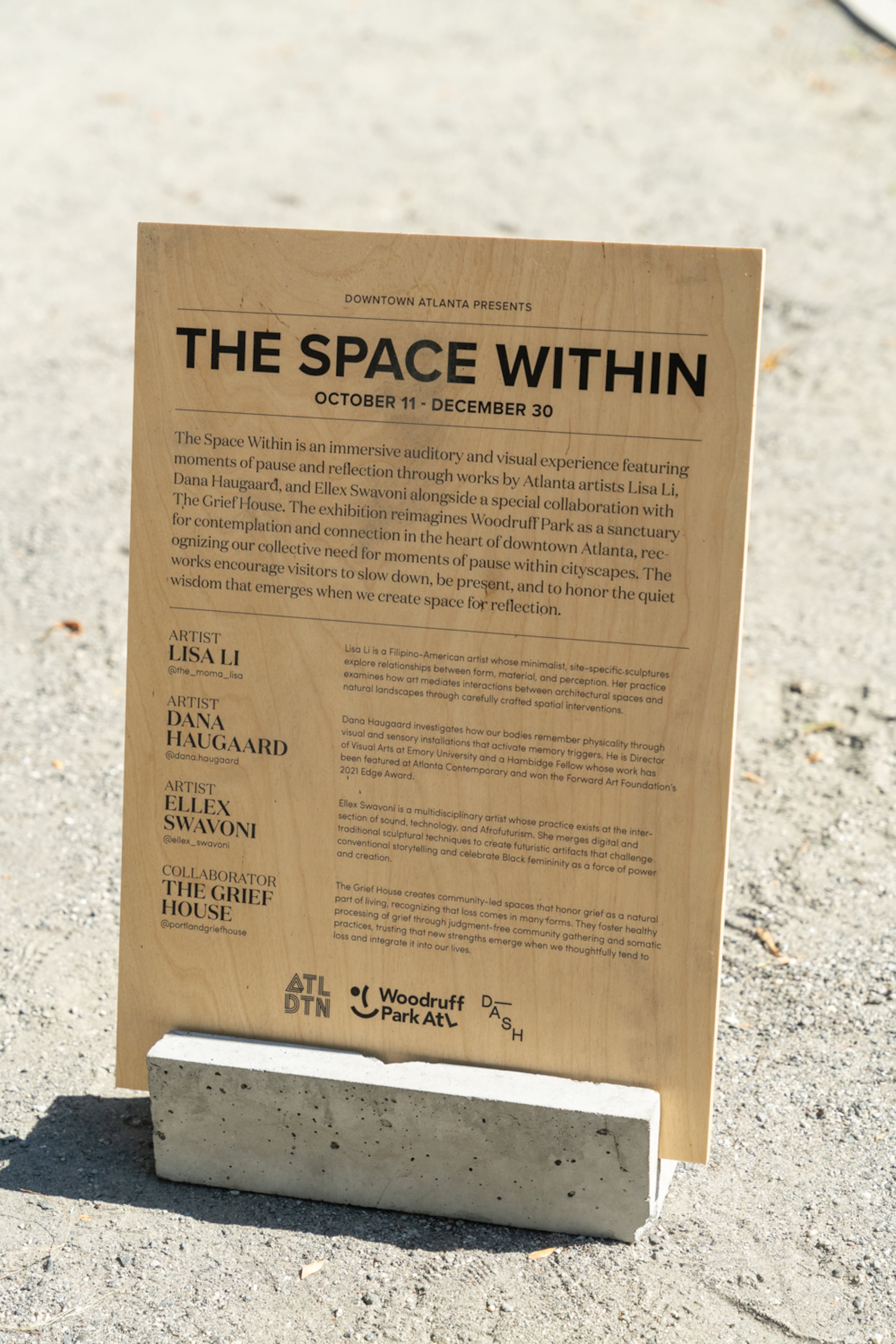 The Atlanta Wind Phone is part of Woodruff Park's latest art installation — “The Space Within”. The public art pieces are designed to inspire reflection and inner peace. (Courtesy of Jeffrey Moustache)