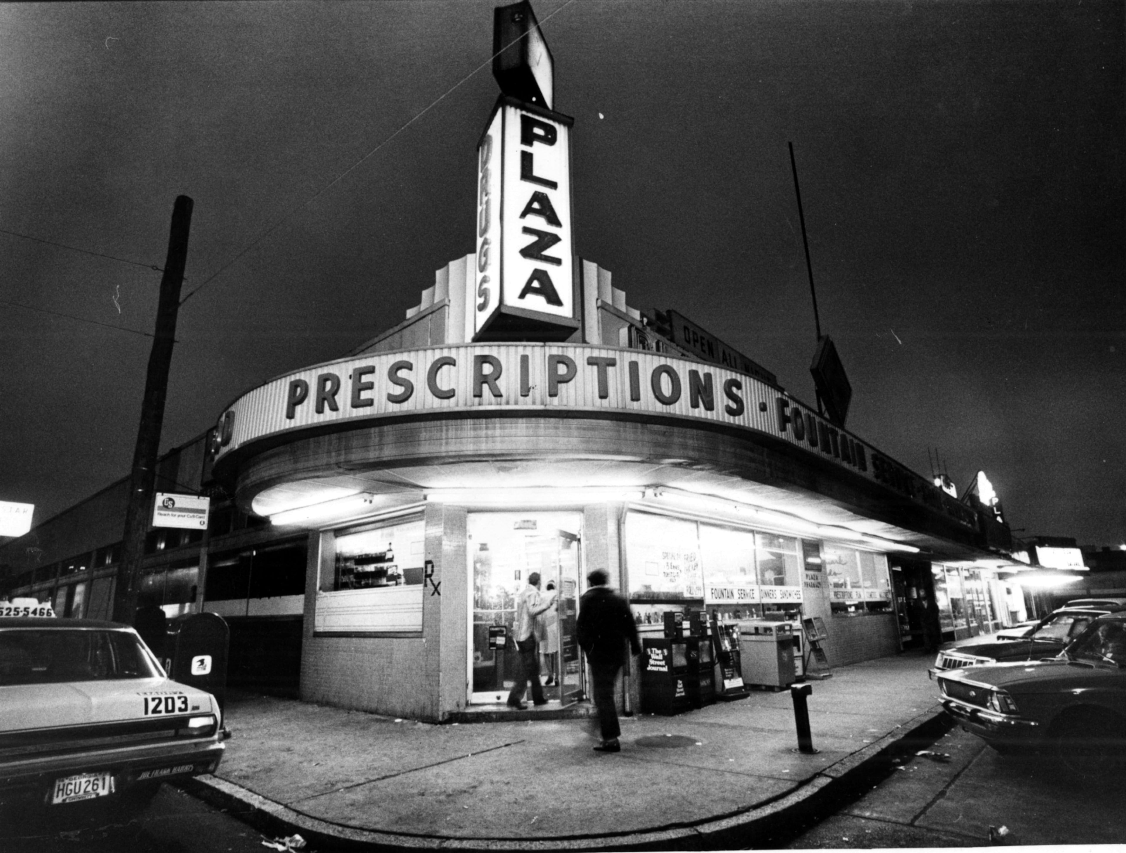 Plaza Drugs, seen here in December 1981, has been an Atlanta landmark since 1951. This photo was taken by former AJC staff photographer Ray West, the father of Kanye West. (Ray West/AJC staff)