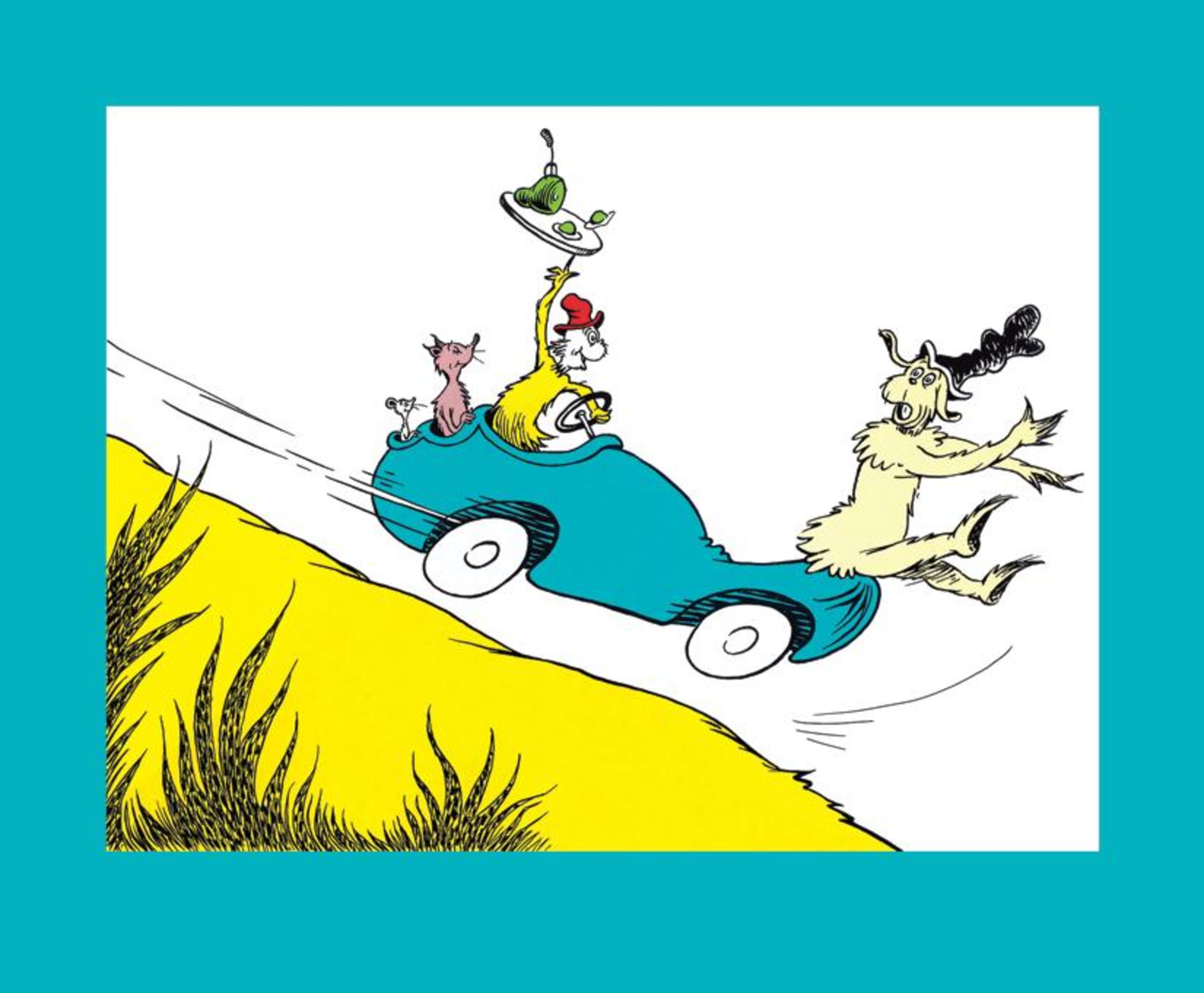 Some estate authorized reproductions of Theodor Seuss Geisel's beloved illustrations are included in the "Secret Art" portion of "Hats Off to Dr. Seuss!," an exhibition currently at the Ann Jackson Gallery in Roswell. This one is entitled, "Would You? Could You? In a Car?"