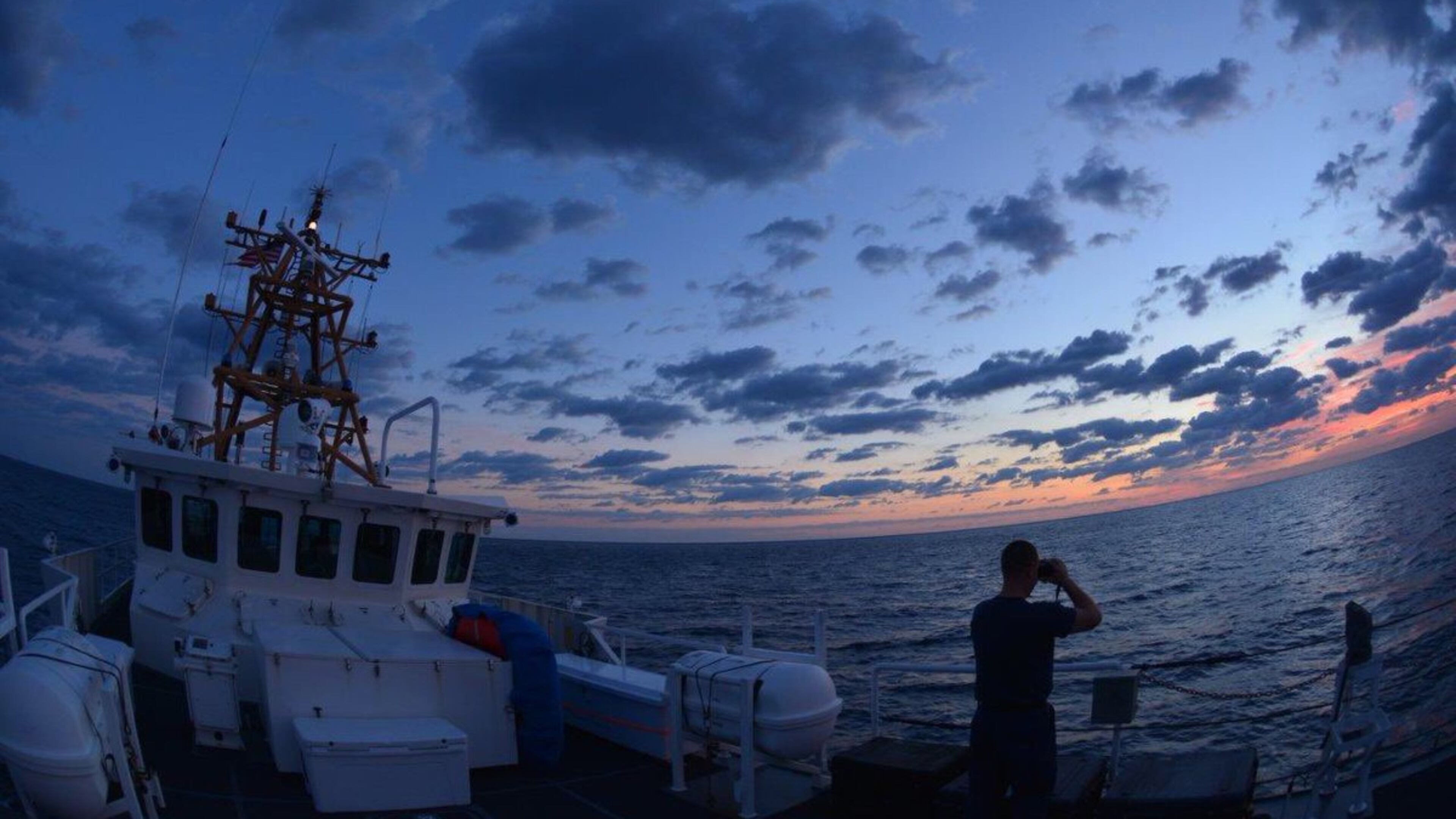 U.S. Coast Guard officials suspended the search for a Decatur man who went missing from a cruise ship. (Credit: Twitter/USCGSoutheast)